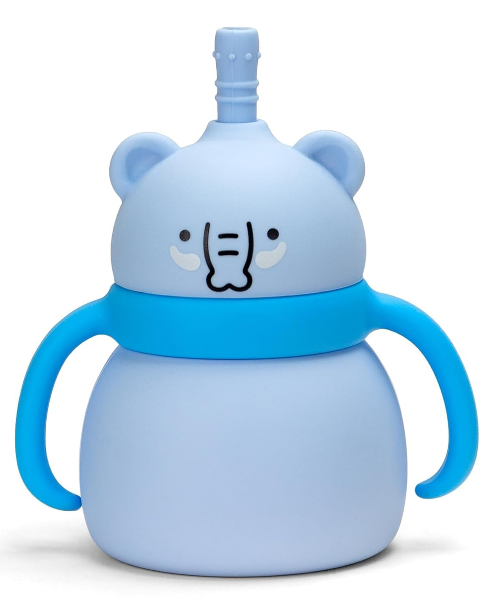 Teri Beri Silicone Straw Sipper Cup 200ml , Leak-Proof Toddler Training Cup , BPA Free , Easy Grip Handles , Spill Resistant Kids Drinking Cup (Blue)-image-27