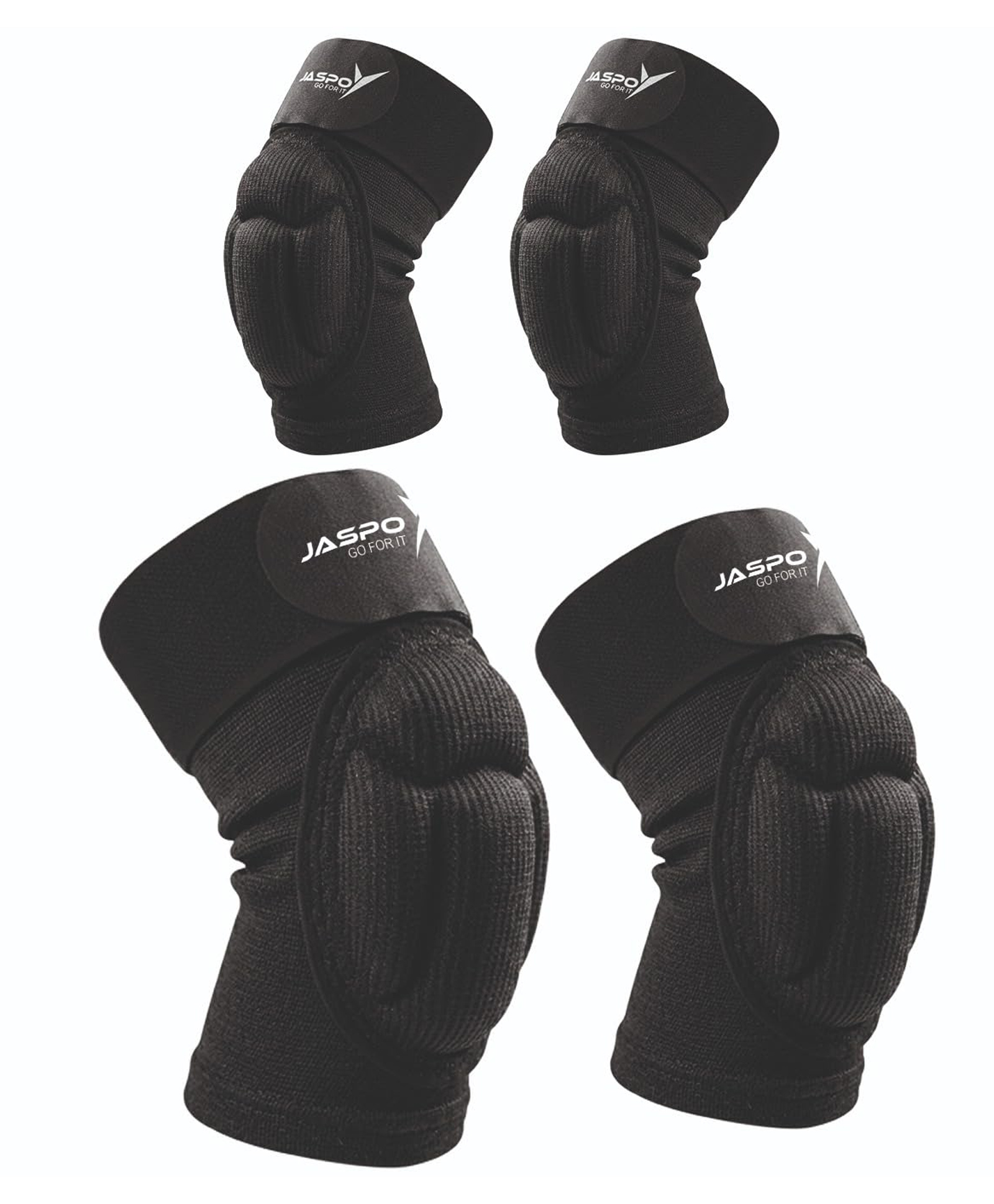 JASPO Roll Safe Guards Combo for Kids & Adults| Protective Knee & Elbow Support for Skating, Cycling, Volleyball, Gym, Fitness & Sports| Shock Absorbent Foam Padding (Large, Elbow & Knee)-image-28