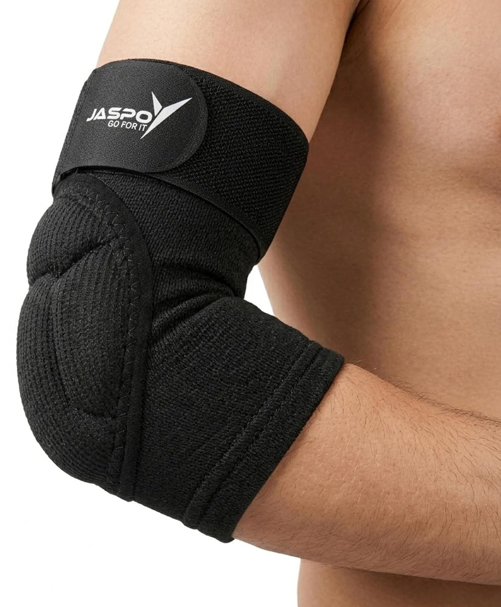 JASPO Roll Safe Elbow Guards for Kids & Adults| Protective Elbow Support for Skating, Cycling, Volleyball, Gym, Fitness & Sports| Shock Absorbent Foam Padding| 20-28cm Comfortable Fit (Small, Elbow)-image-47