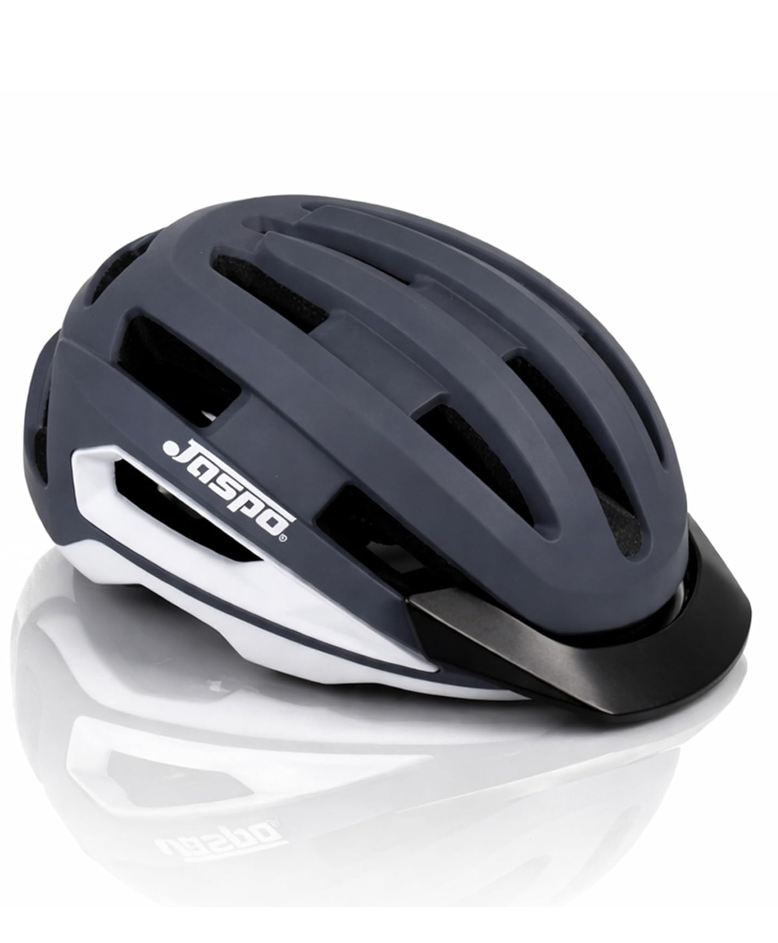 Jaspo Moon Cycling Helmet with Detachable Visor Magnetic Buckle Lightweight Cycling Helmet with Ventilated Shell Adjustable Fit upto 4cm Ideal for Men, Women & Kids (Dark Grey, Large (56-60cm))-image-36