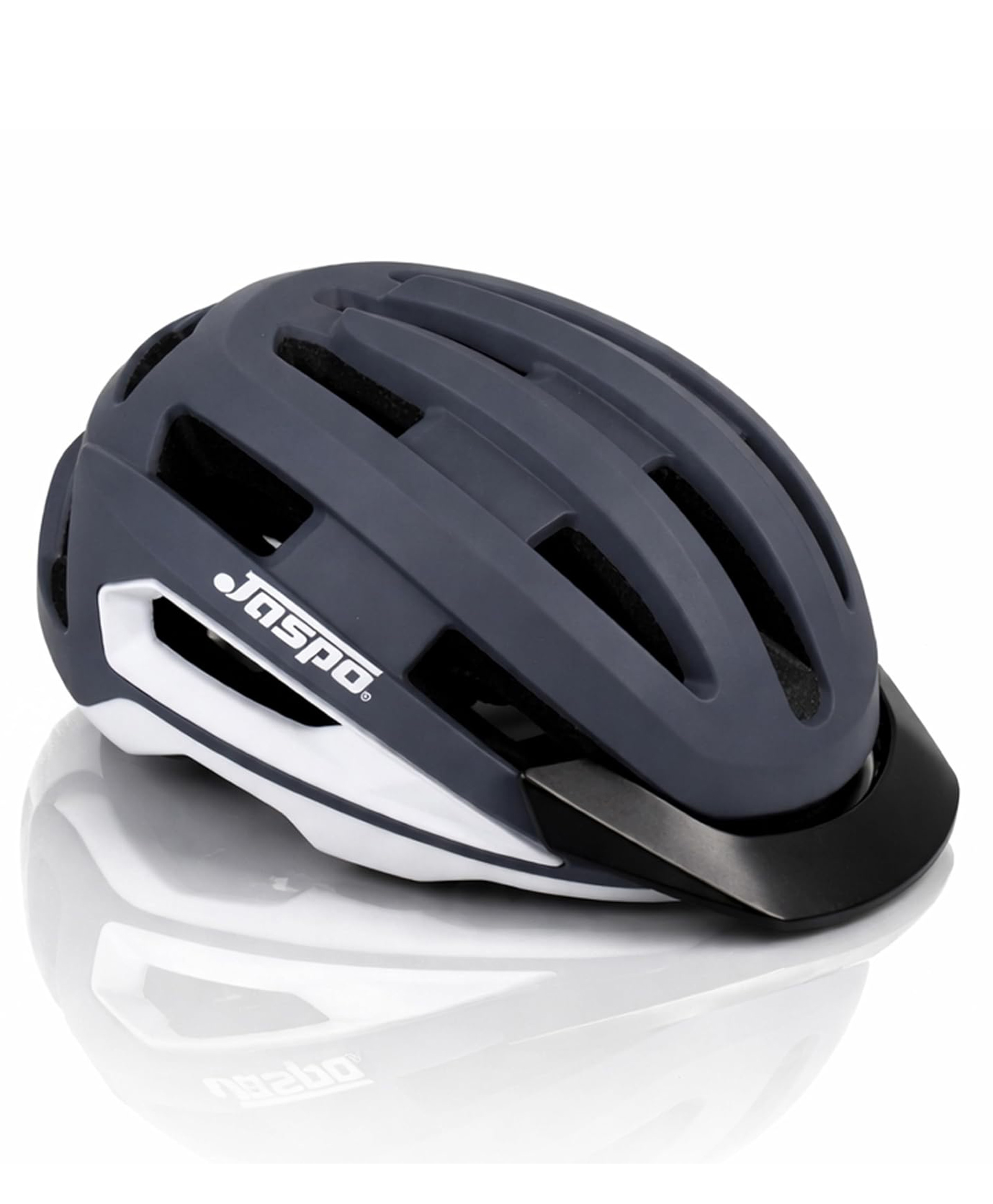 Jaspo Moon Cycling Helmet with Detachable Visor Magnetic Buckle Lightweight Cycling Helmet with Ventilated Shell Adjustable Fit upto 4cm Ideal for Men, Women & Kids (Dark Grey, Small (52-56cm))-picture-25