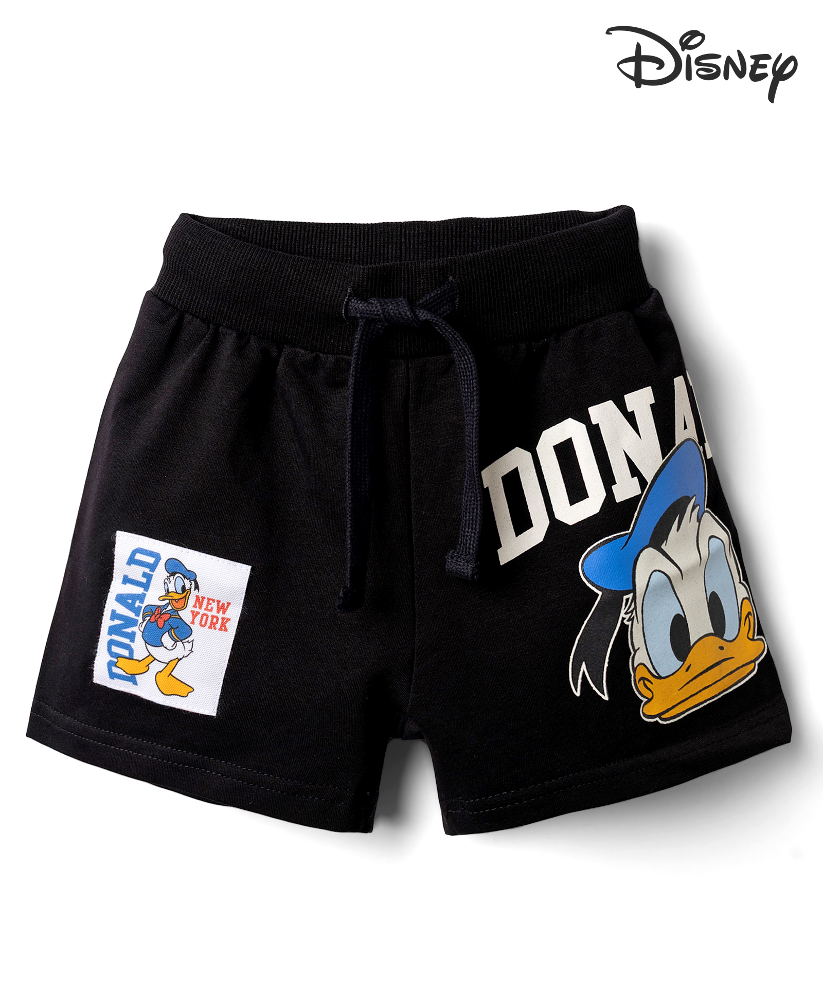 Ollypop Looper Knit Knee Length Donald Duck Printed Shorts - Black-picture-19
