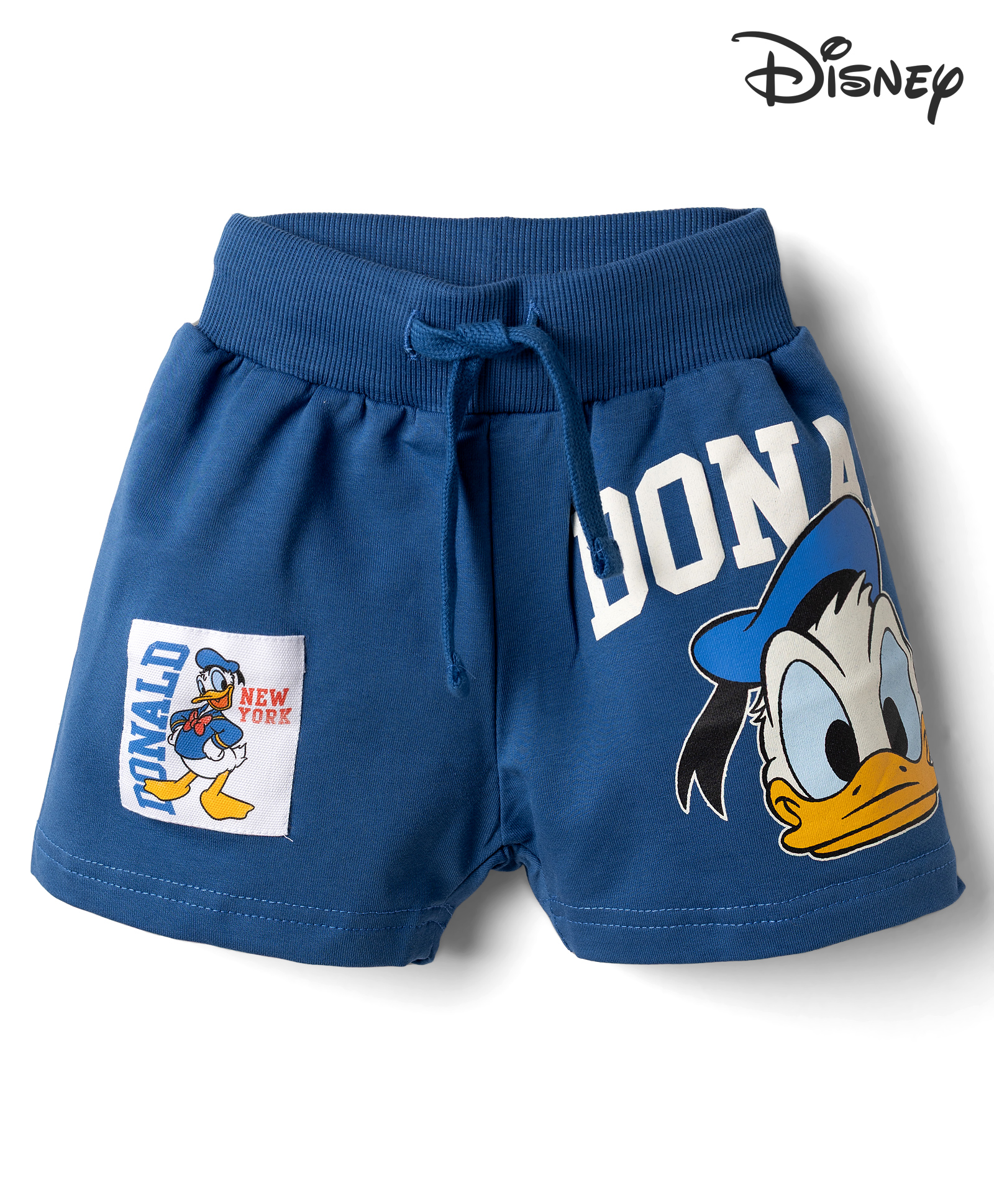 Ollypop Looper Knit Knee Length Donald Duck Printed Shorts - Blue-image-19