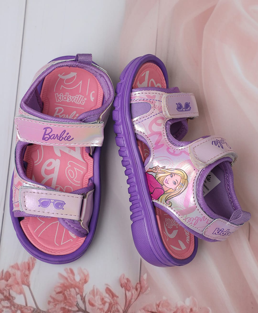 Kidsville Mattel Featuring Barbie Designed Sandals - Purple-image-38