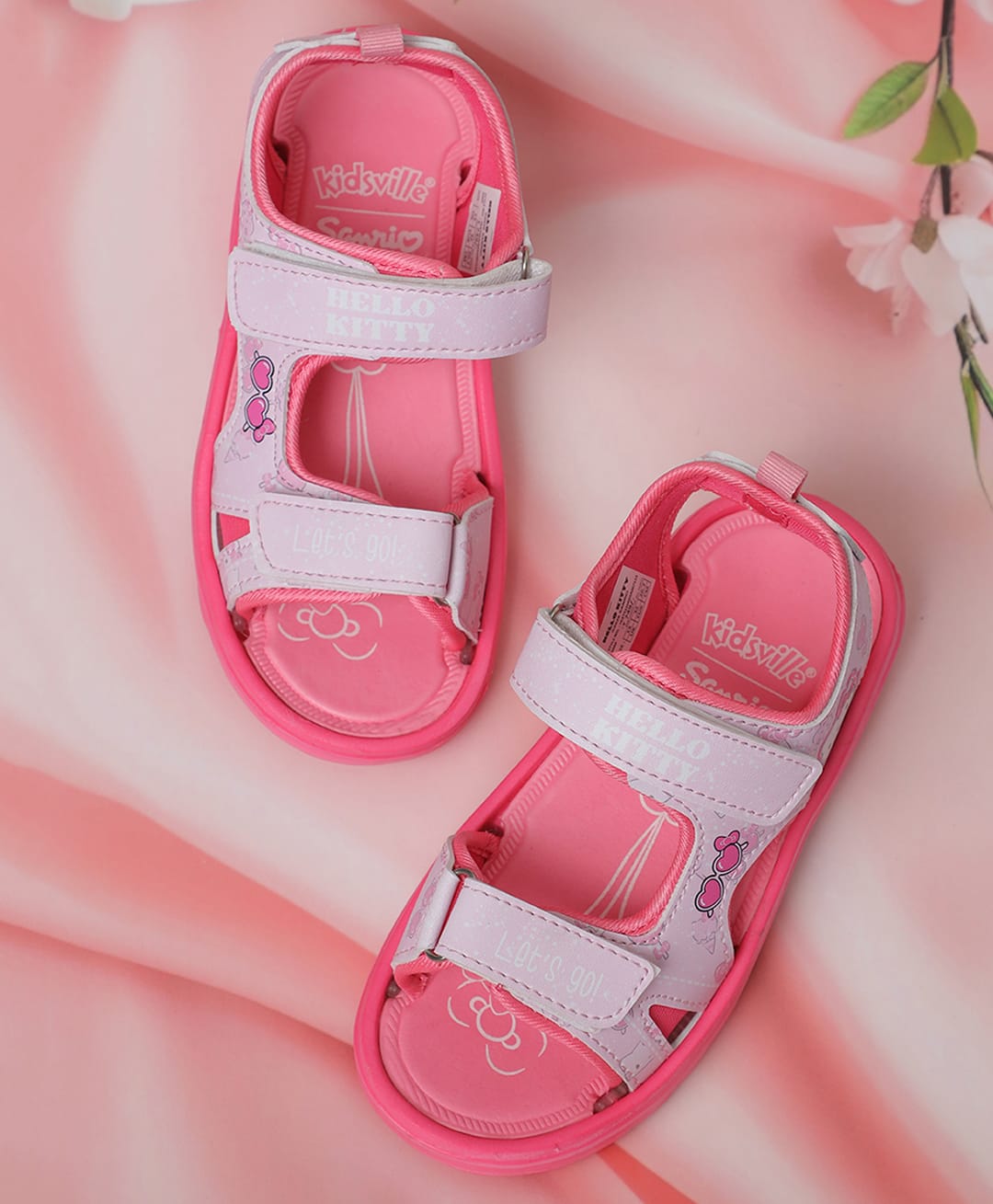 Kidsville Sanrio Featuring Hello Kitty Designed Velcro Closure Sandals - Pink-picture-17