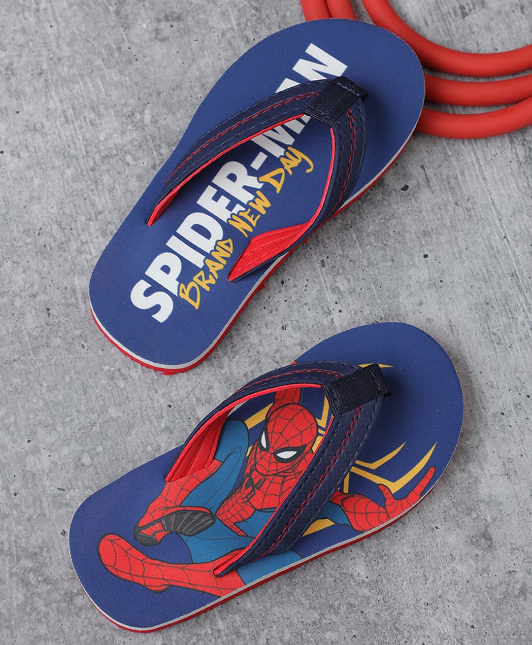 Kidsville Marvel Featuring Spiderman Printed Flip Flops - Navy Blue-picture-13