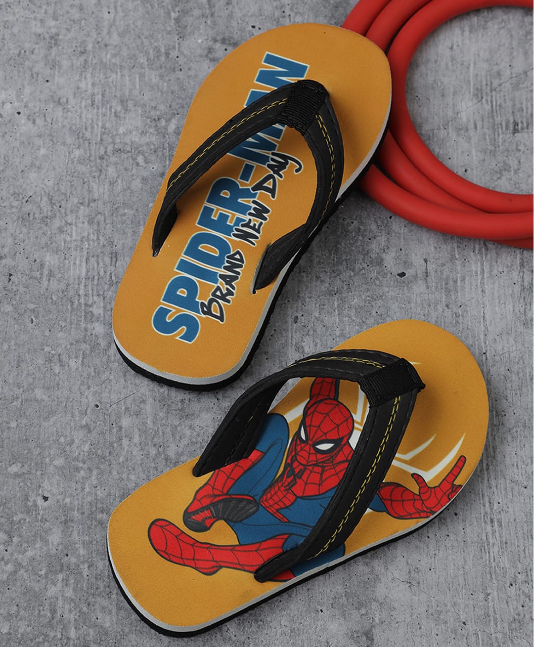 Kidsville Marvel Avengers Featuring Spiderman Printed Flip Flops - Yellow-picture-24