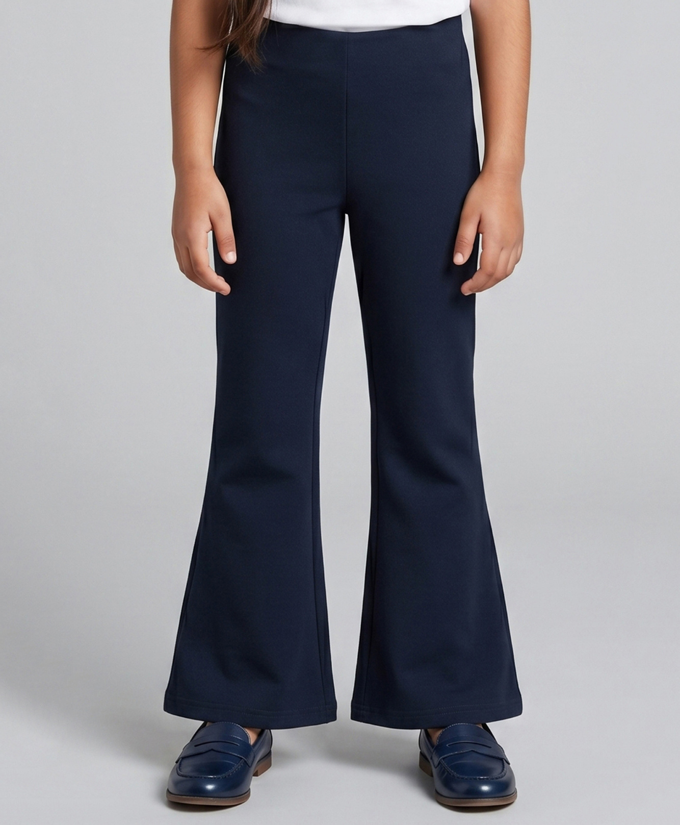 Tiny Girl Knit Solid Trousers - Navy Blue-picture-17