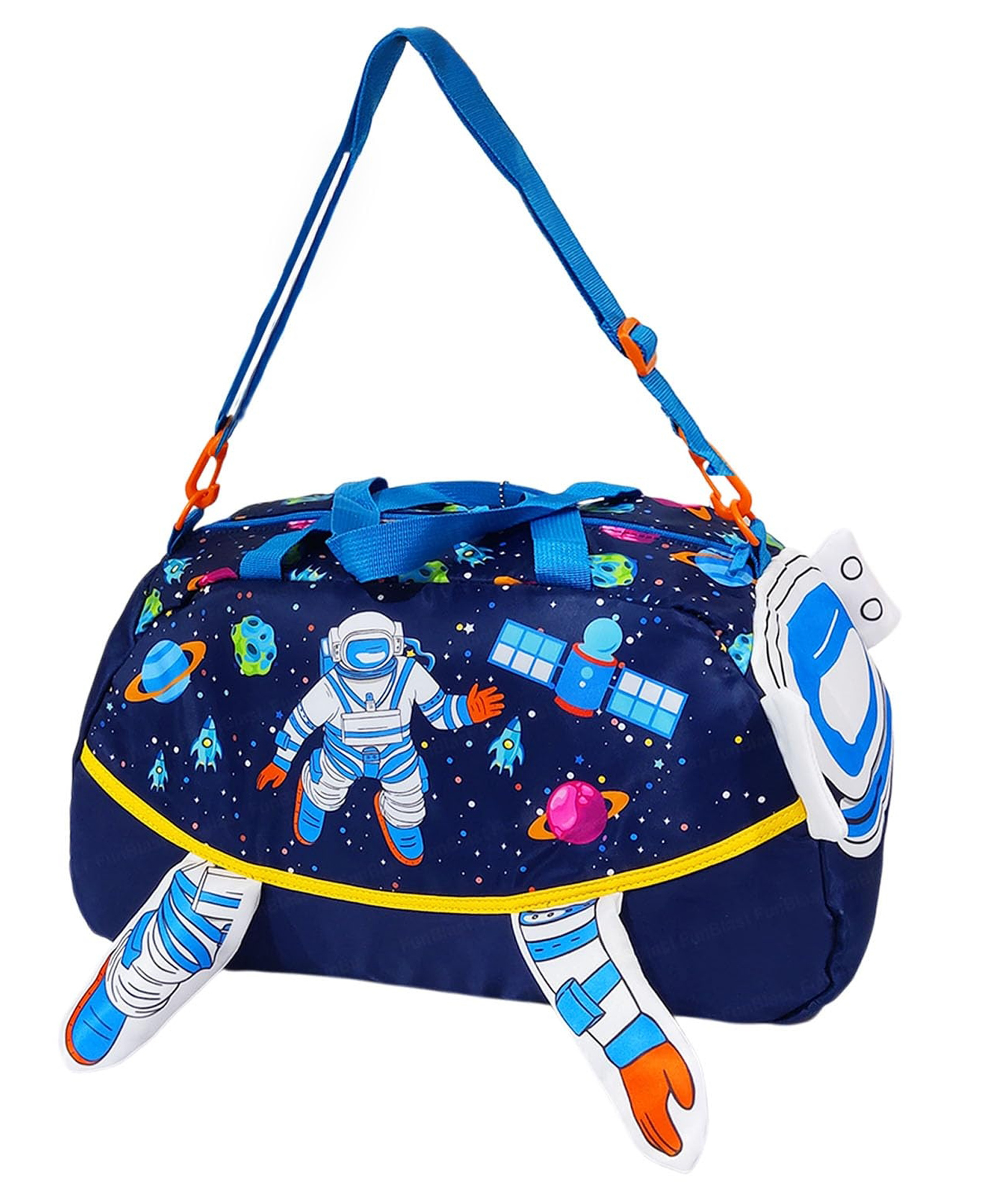 FunBlast Space Theme Duffle Shoulder Bag with Multi Compartment for Travel & Gym - Pack of 1 (Multicolor)-picture-22