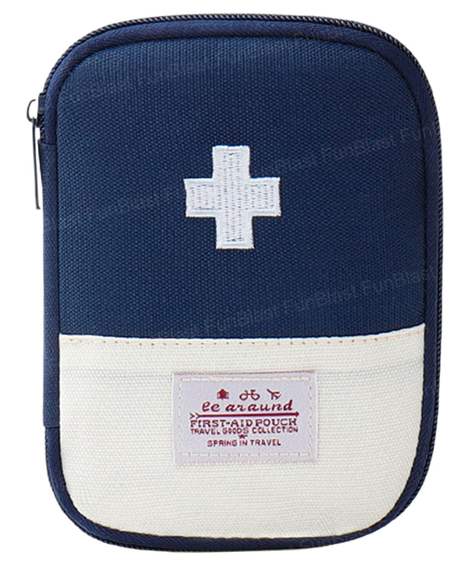 FunBlast First Aid Pouch Mini Portable Medicine Bag for Travel, Medicine Storage Bag, Pill Organizer, Zippered Medicines Bag for School, Travel, Camping (Navyblue)-image-10