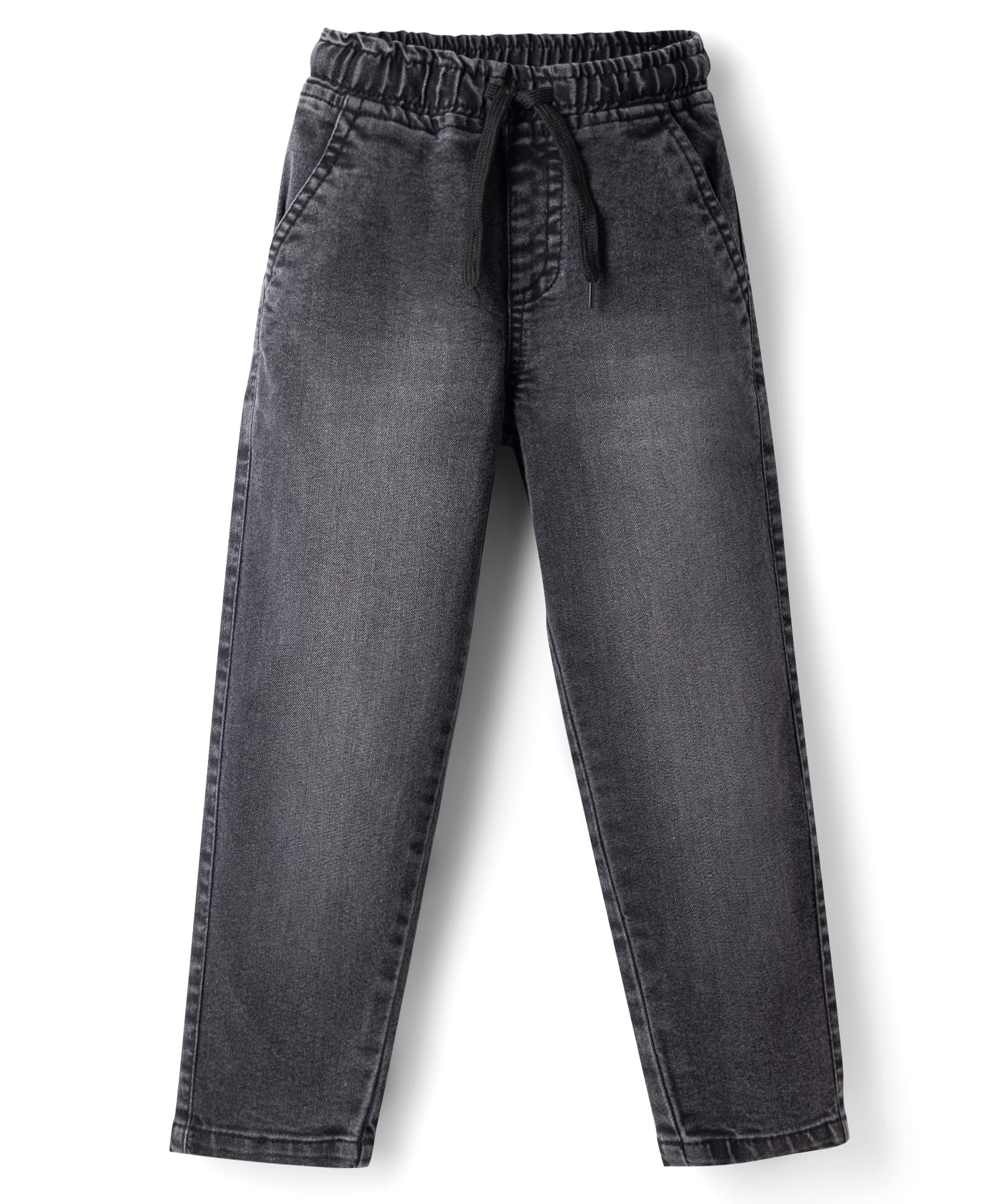 Pine Kids Full Length Denim Washed Jeans - Black-image-31