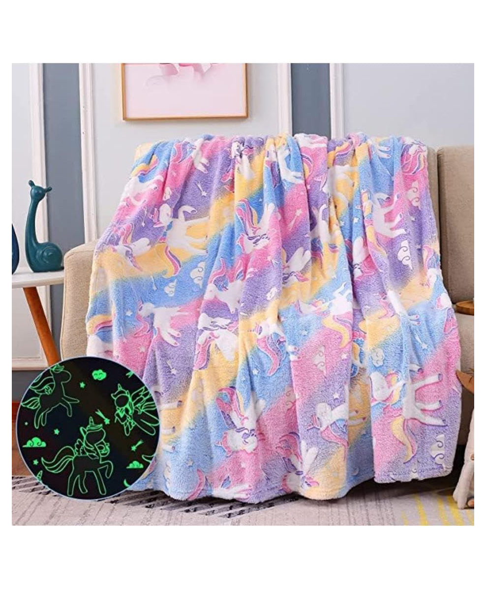 Reexplore Rainbow Glow in the Dark Blanket for Kids and Adults - Multicolor-picture-42