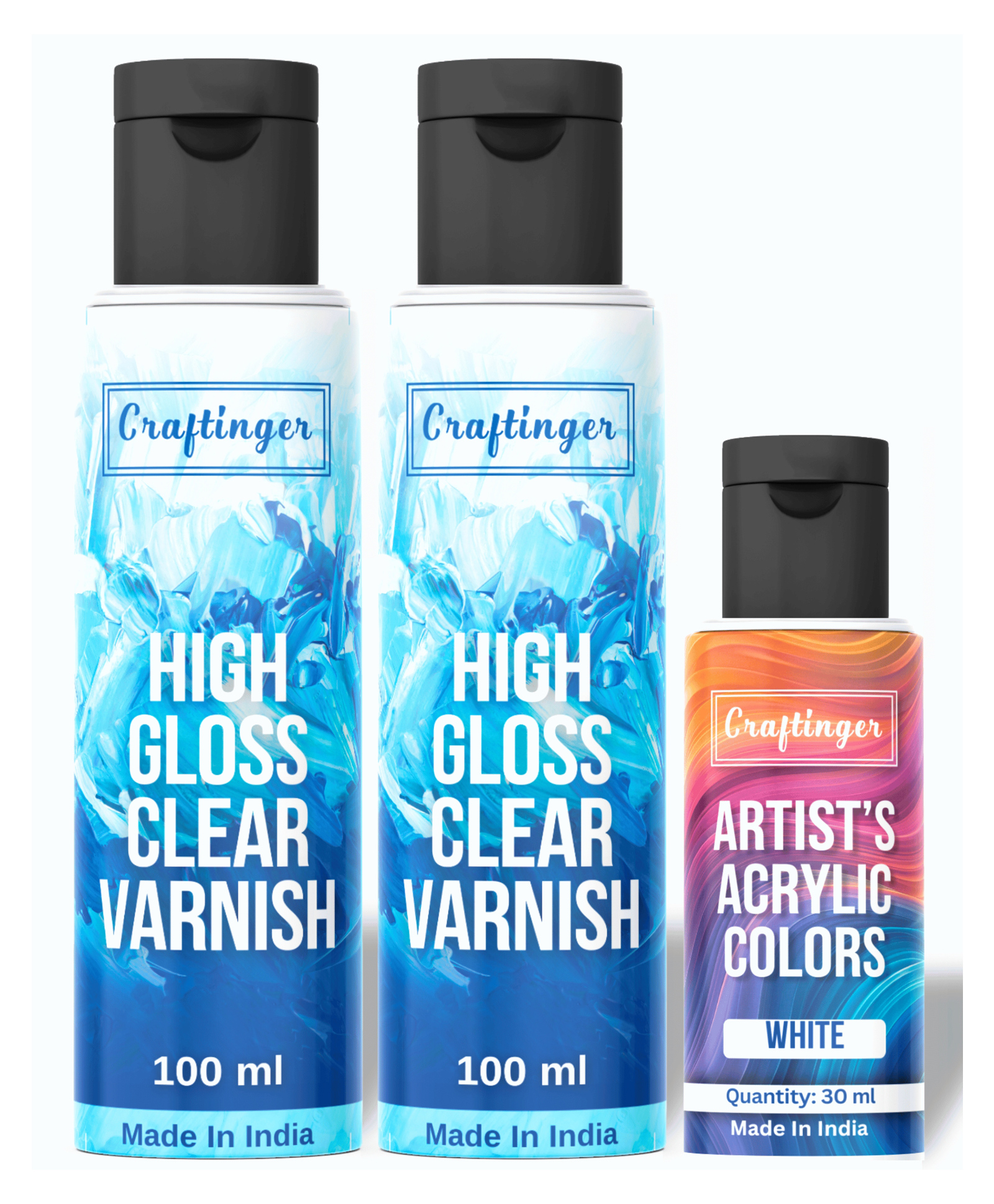 Craftinger 200ml High Gloss Clear Varnish with Free 30ml Acrylic Color-picture-17