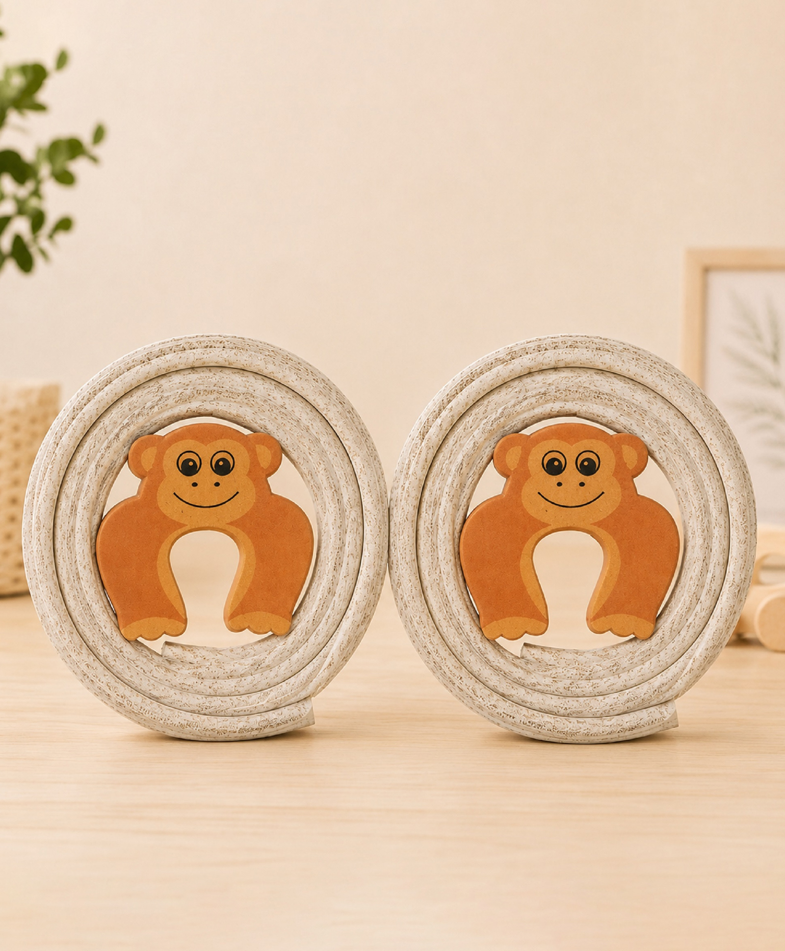 The Cheeky Kidzz Baby Pack of 2 Extra Long Proofing Edge and 4 Corner Guards with Tape | Child Safety Furniture Cushions Free Child Safety Door Edge Finger Protector (WHITE)-image-34