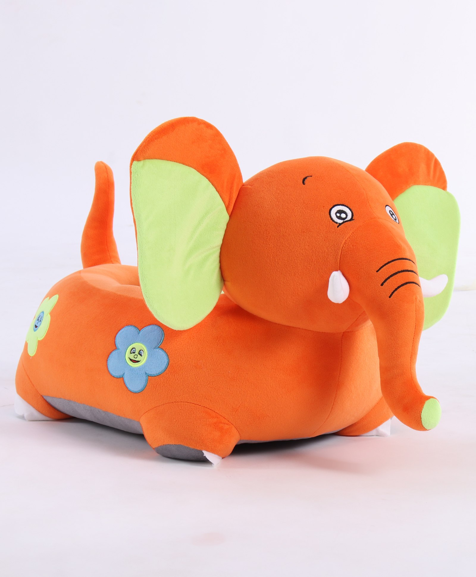 Babyhug Elephant Shaped Soft Seat - Orange-image-45