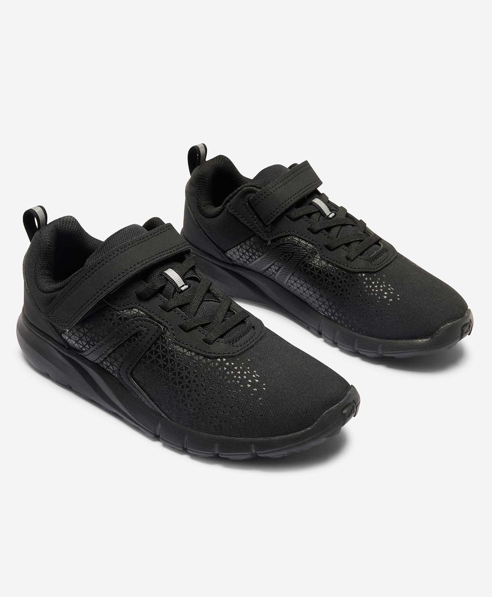 DECATHLON Geometric Designed Velcro Closure Sports Shoes - Black-image-19