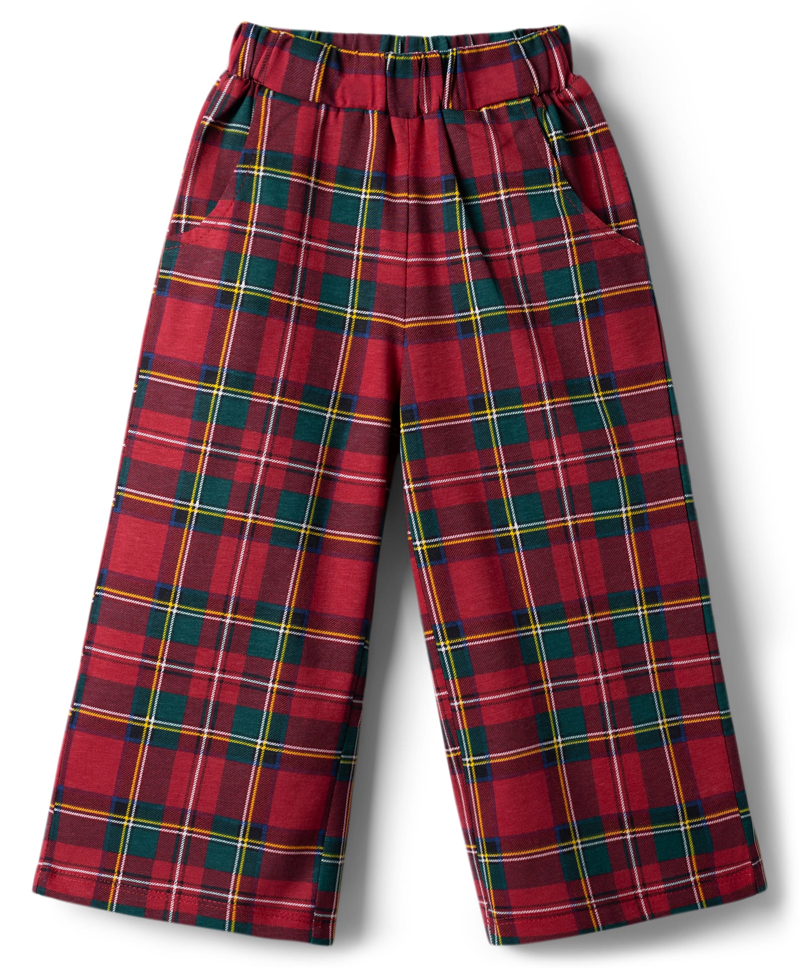 CrayonFlakes Cotton Knit Plaid Checked Pants - Red-picture-25