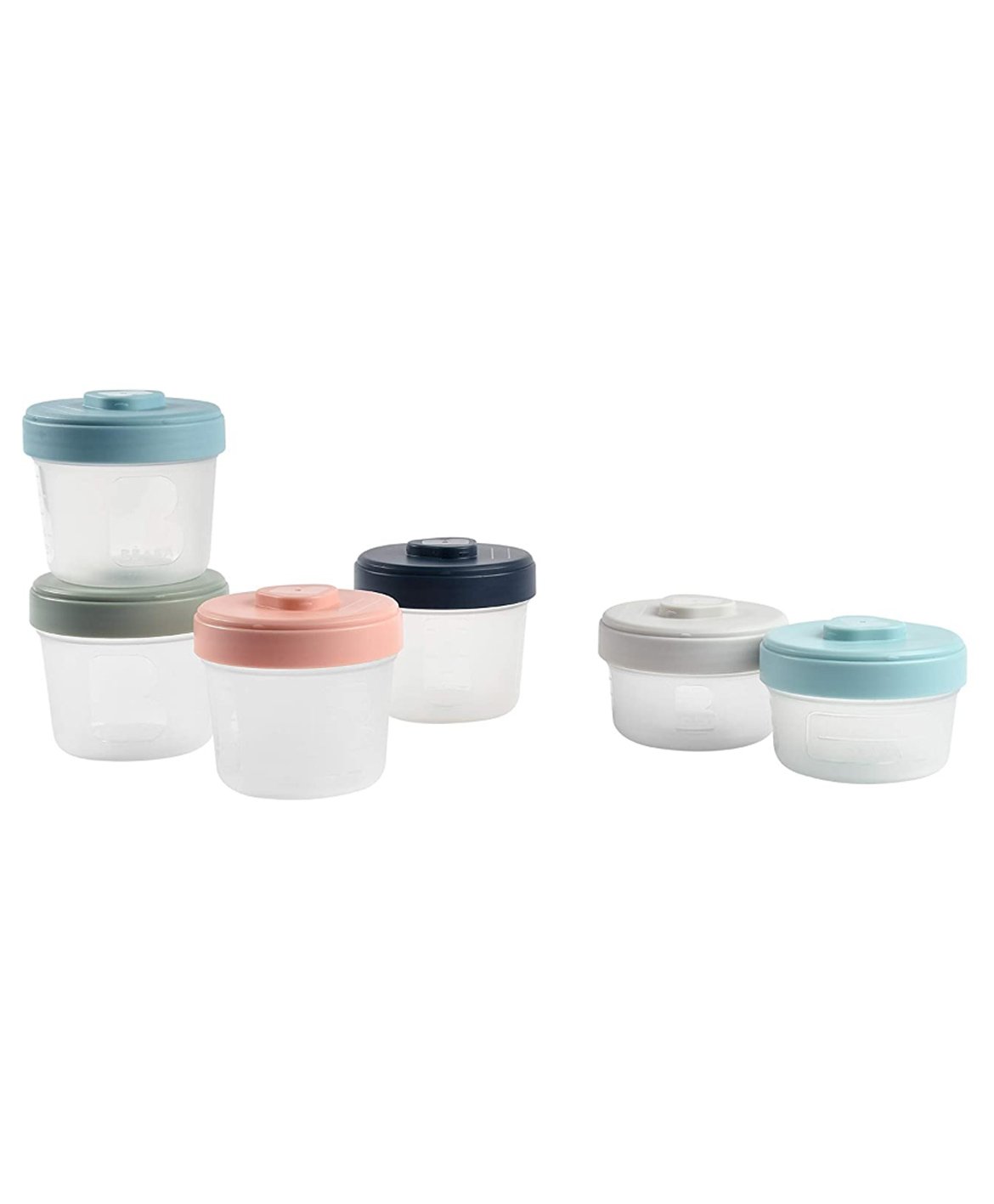 Baeba Food Storage Container Set Pack Of 6 Blue Pink & Grey - 90 ml & 150 ml-image-22