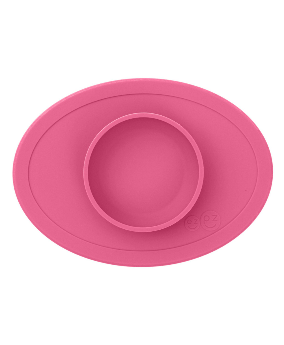 ezpz 100% Silicone Suction Bowl with Built-in Placement for First Foods Tiny Bowl - Pink-picture-35