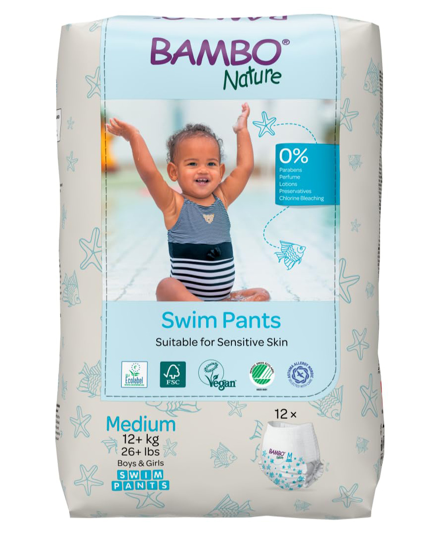 Bambo Nature Disposable Swim Diaper Pants Medium - 12 Pieces-image-15