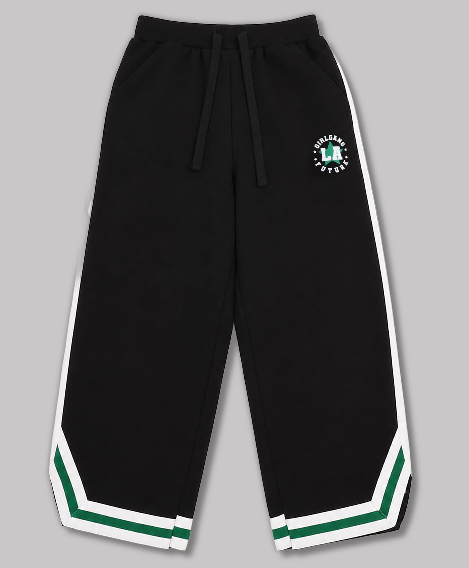 Pine Kids Knit Full Length Track Pant With Side Tape Detailing - Black-picture-23