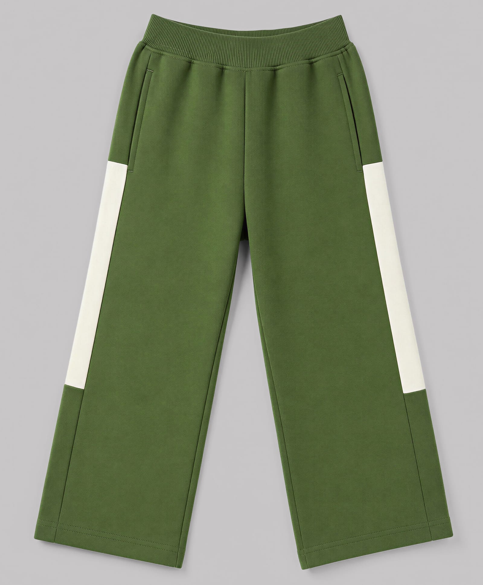 Pine Kids Knit Full Length Cut N Sew Solid Lounge Pant - Olive Green-picture-11
