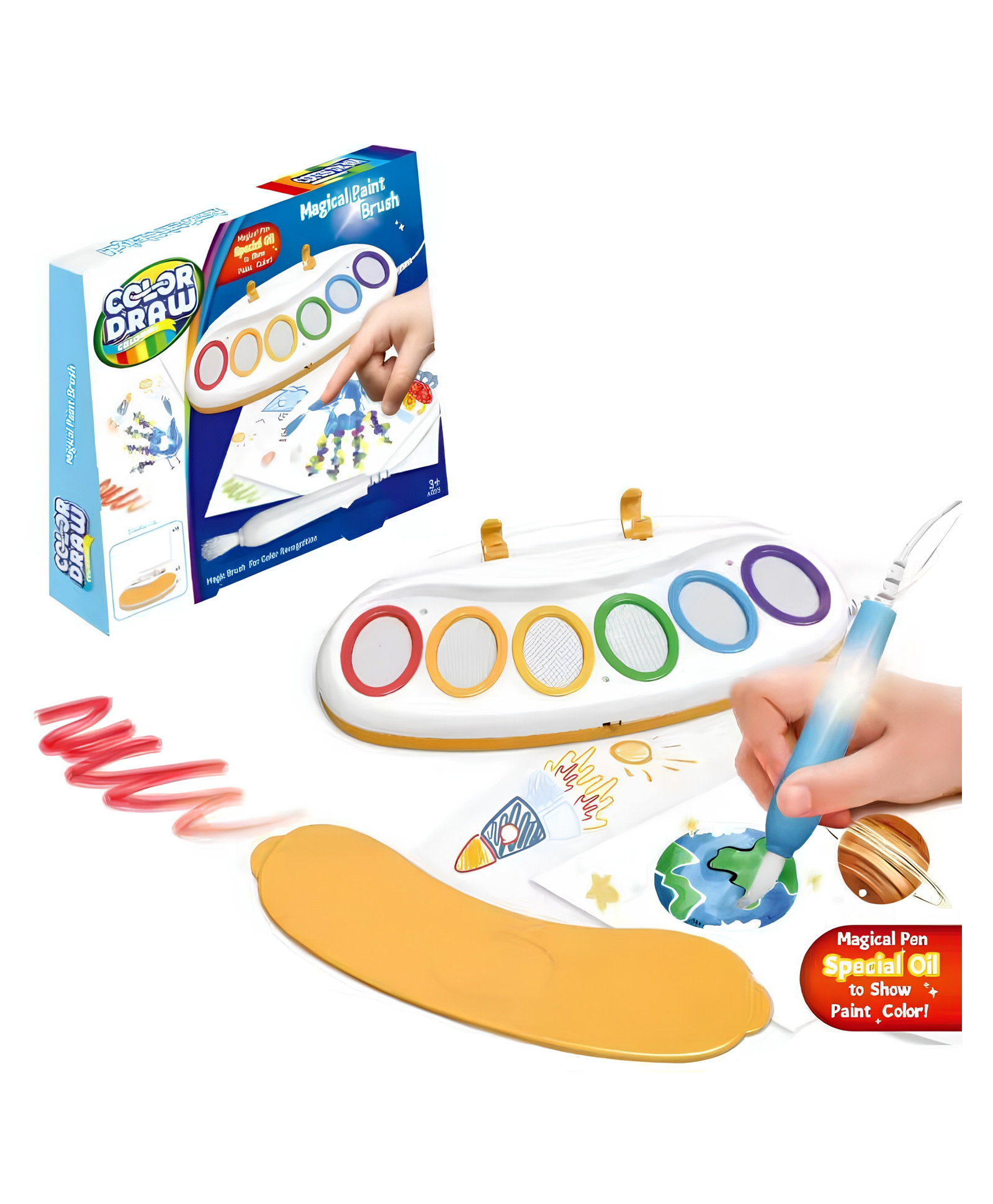YAMAMA Magic Painting Light Brush Toddler Activities Toys for Kids, Mess Free Coloring Painting for Toddlers Drawing Toy - Multicolor-image-18