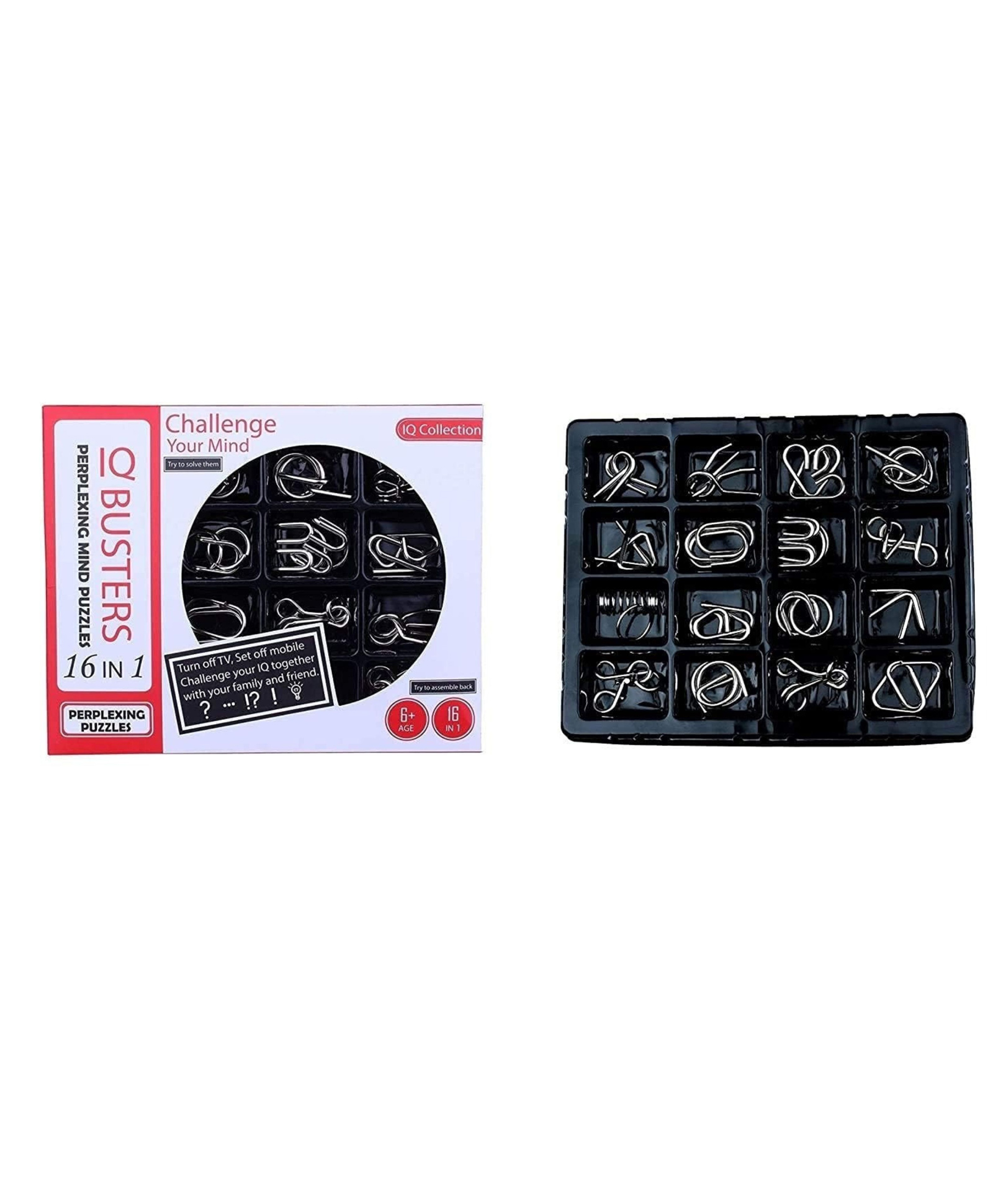 YAMAMA 16 in 1 Metal Wire Puzzle Toy, Brain Teaser Puzzle Set Toys For Kids, 16 Stainless Steel Metal Puzzles IQ Challenges for Kids and Adults, Mind Game Logic & Focus Training 16 pcs - Multicolor-image-28