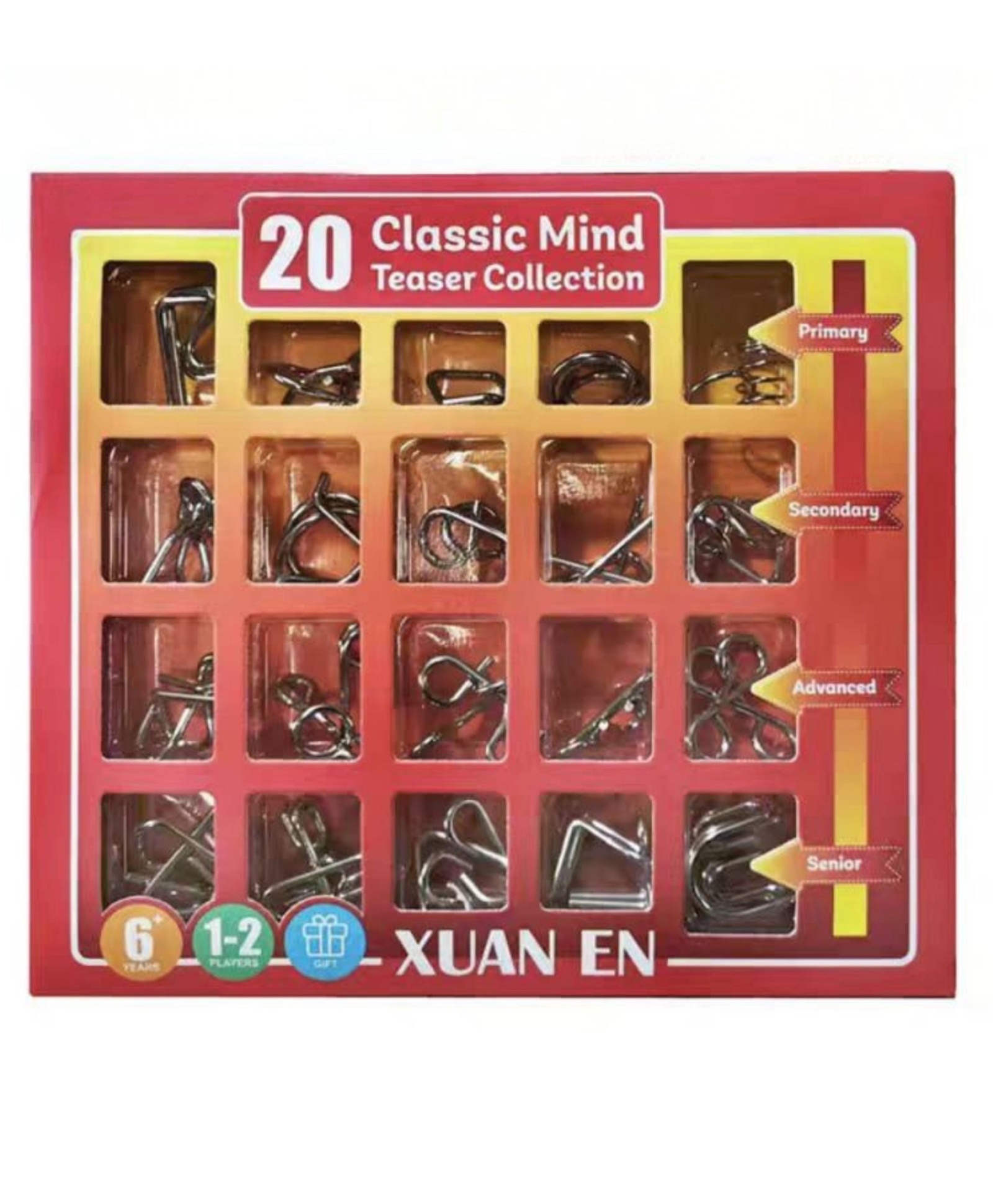 YAMAMA 20 in 1 Metal Wire Puzzle Toy, Brain Teaser Puzzle Set Toys For Kids, 20 Stainless Steel Metal Puzzles IQ Challenges for Kids and Adults, Mind Game Logic & Focus Training 20 pcs - Multicolor-image-47