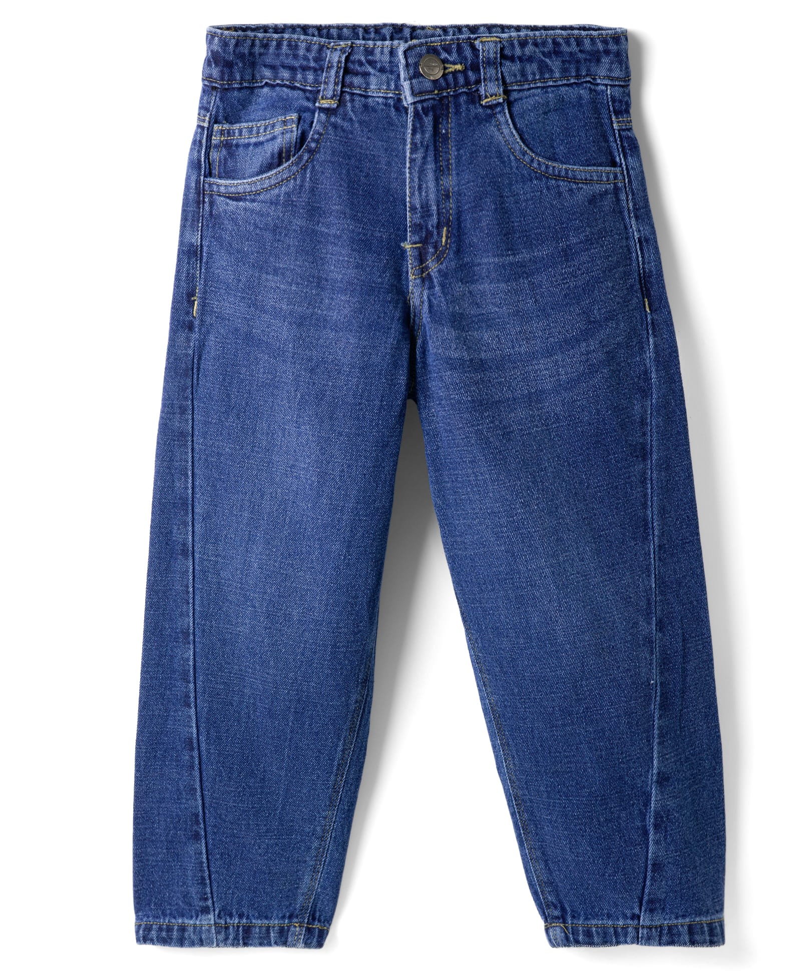 Olio Kids Denim Woven Full Length Solid Jeans - Blue-picture-19
