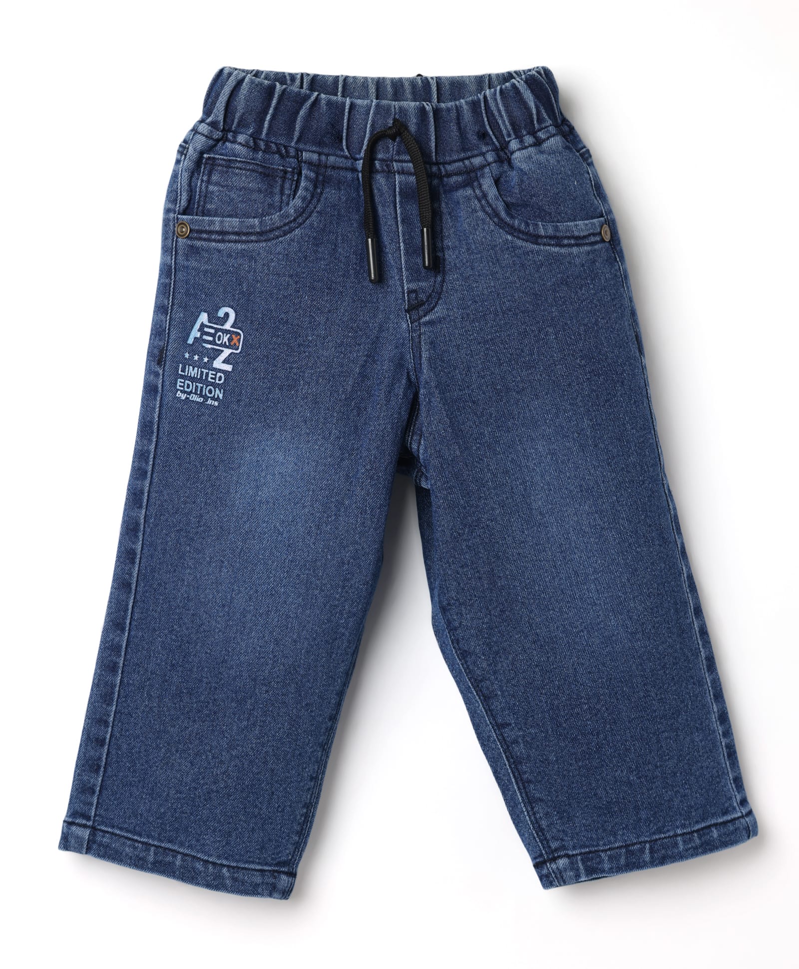 Olio Kids Denim Woven Full Length Jeans - Blue-picture-19