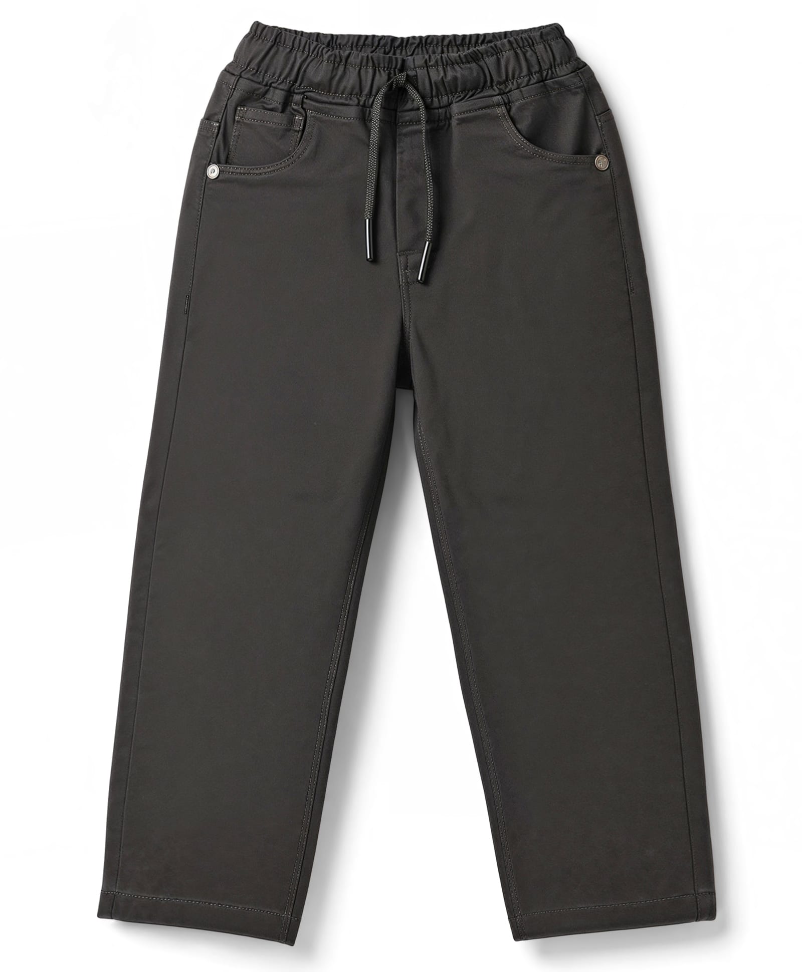 Olio Kids Cotton Woven Full Length Pants - Grey-picture-26