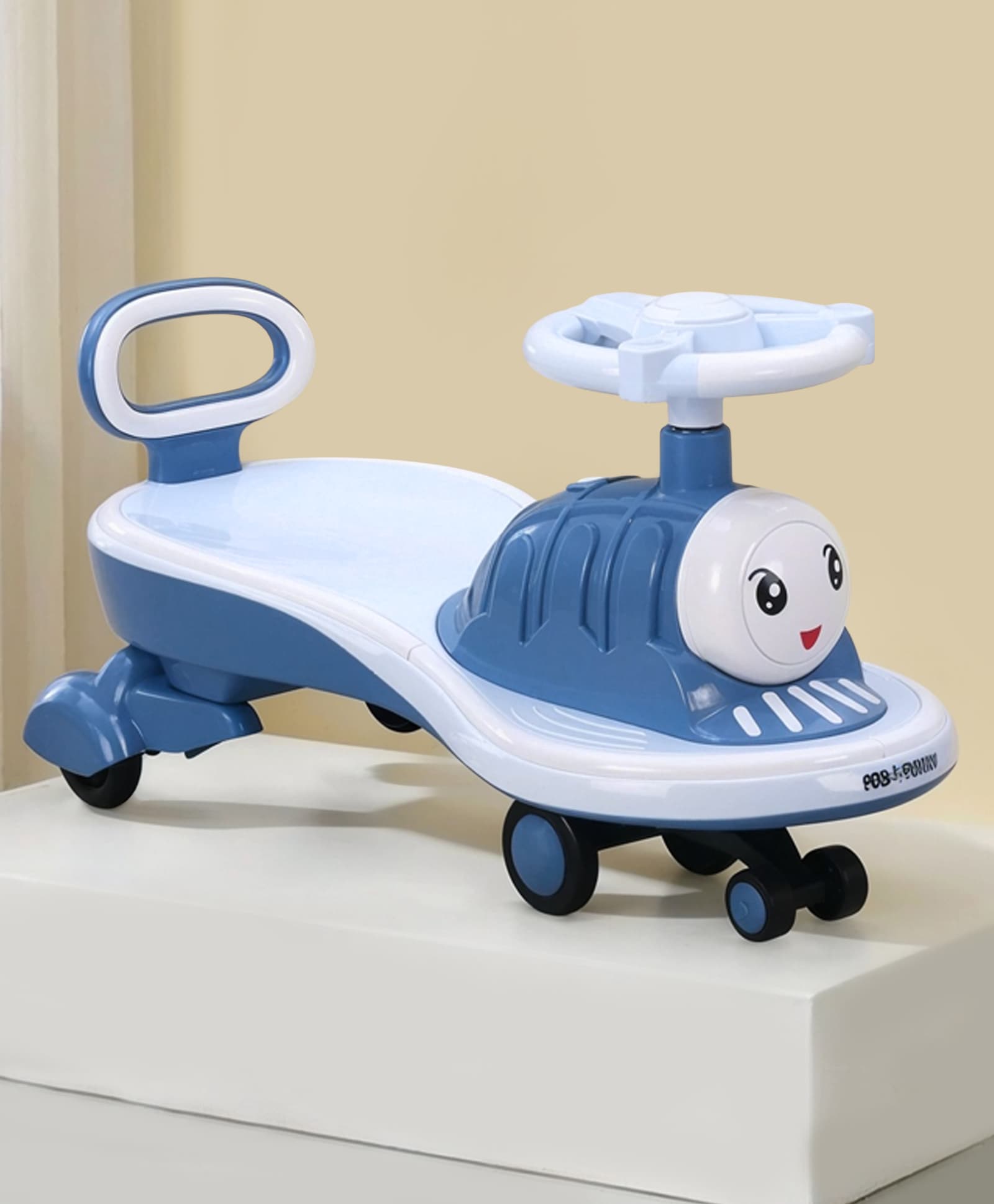 fab n funky Engine Shape Swing Car For Kids With Led Lights - Blue| Built For Rough Play| Encourages Physical Activity| Easy To Assemble| For Kids Of 1 To 6 Years| Activity Gifting For Boys & Girls-picture-27
