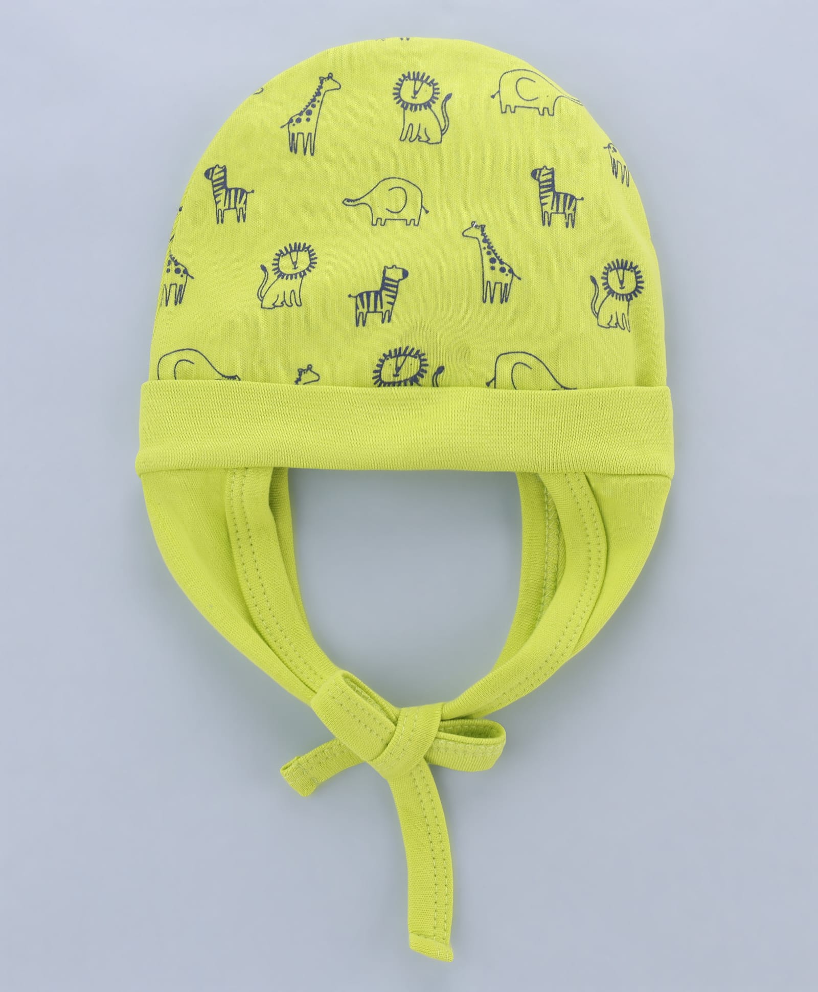 Doodle Poodle 100% Cotton Interlock Caps With Animal Print Lime green - Diameter 16.5 cm-picture-17