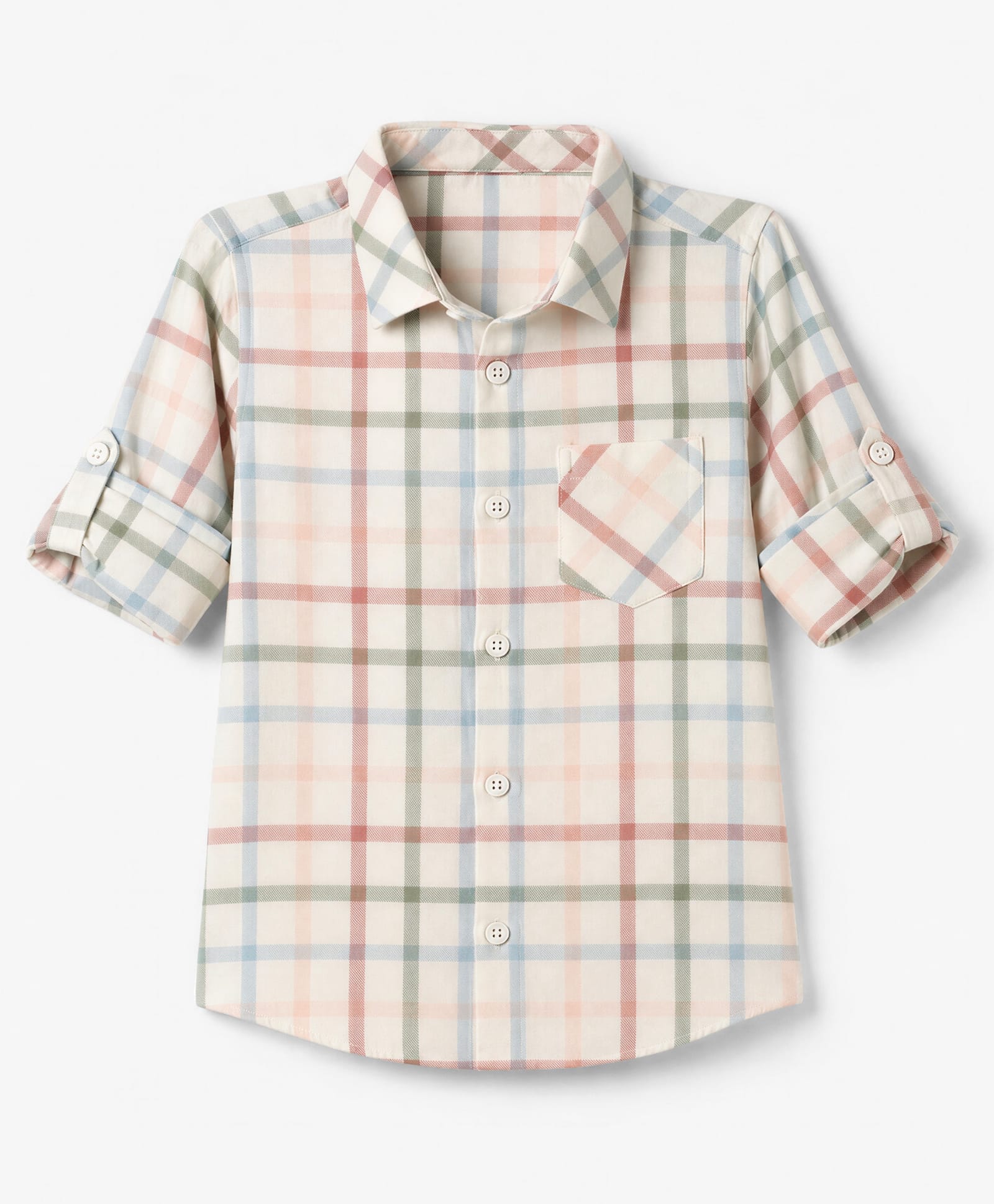Doodle Poodle 100% Cotton Woven Checks Shirt with Full Sleeves - White-image-20