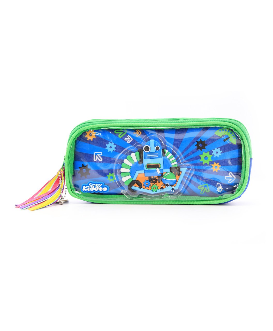 smily kiddos Smilykiddos transparent Double Compartment Pencil pouch - Blue-picture-24