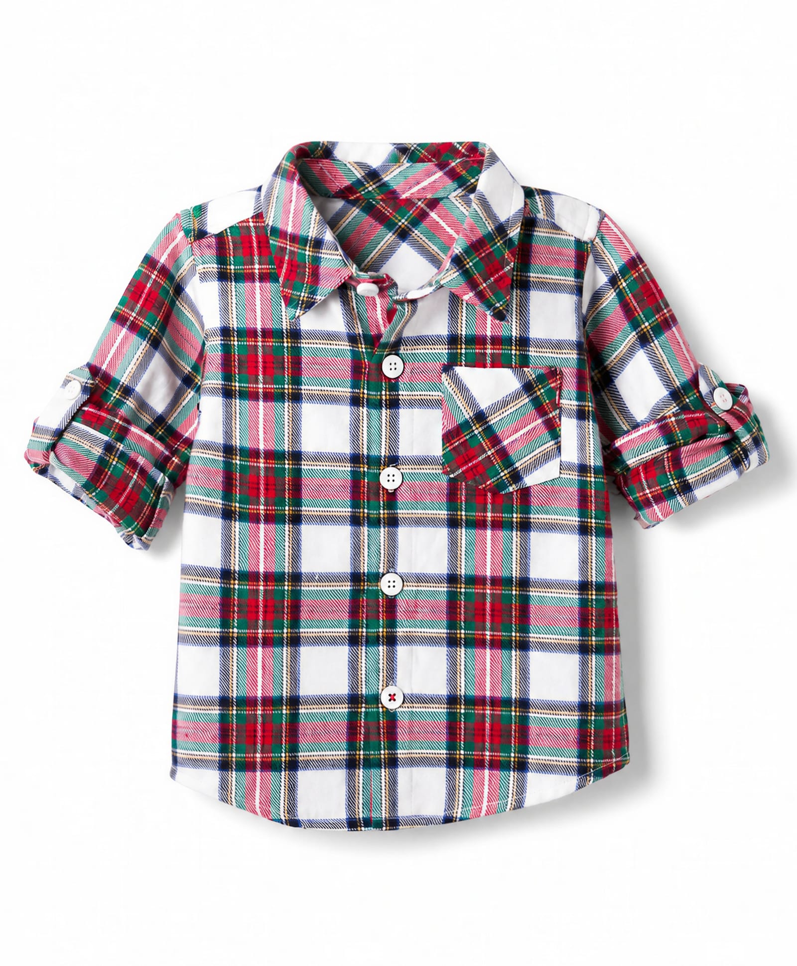 Doodle Poodle 100% Cotton Woven Full Roll Up Sleeves Checked Shirt - White-picture-12