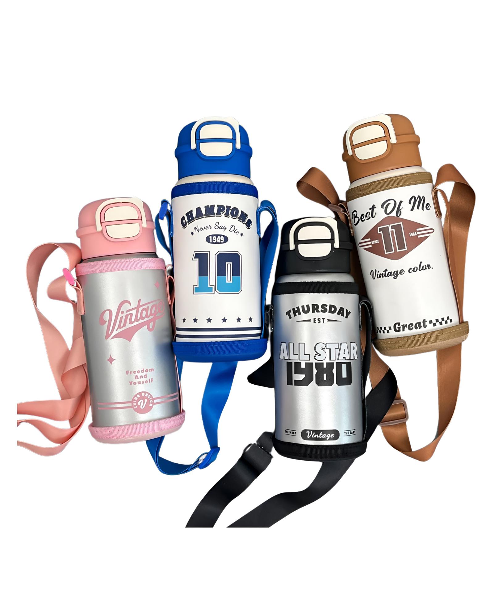 SCHOOLISH Dual Drink 304 Stainless Steel 500ML Sports Vacuum Insulated Cup Exquisite Large-capacity Portable Children's Water Cup- PACK OF 1- COLOR MAY VARY-image-20