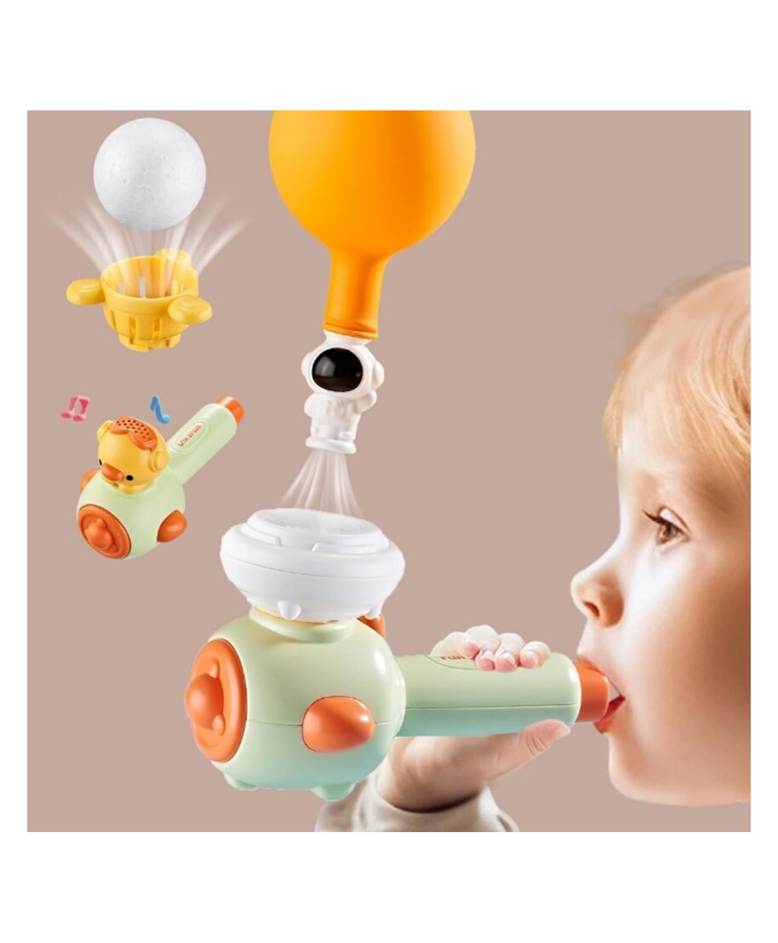 Muren 3 in 1 Blower Toy, Ball Floating, Whistle, Balloon Blowing, Multicolour(Design & Color May Vary)-picture-43