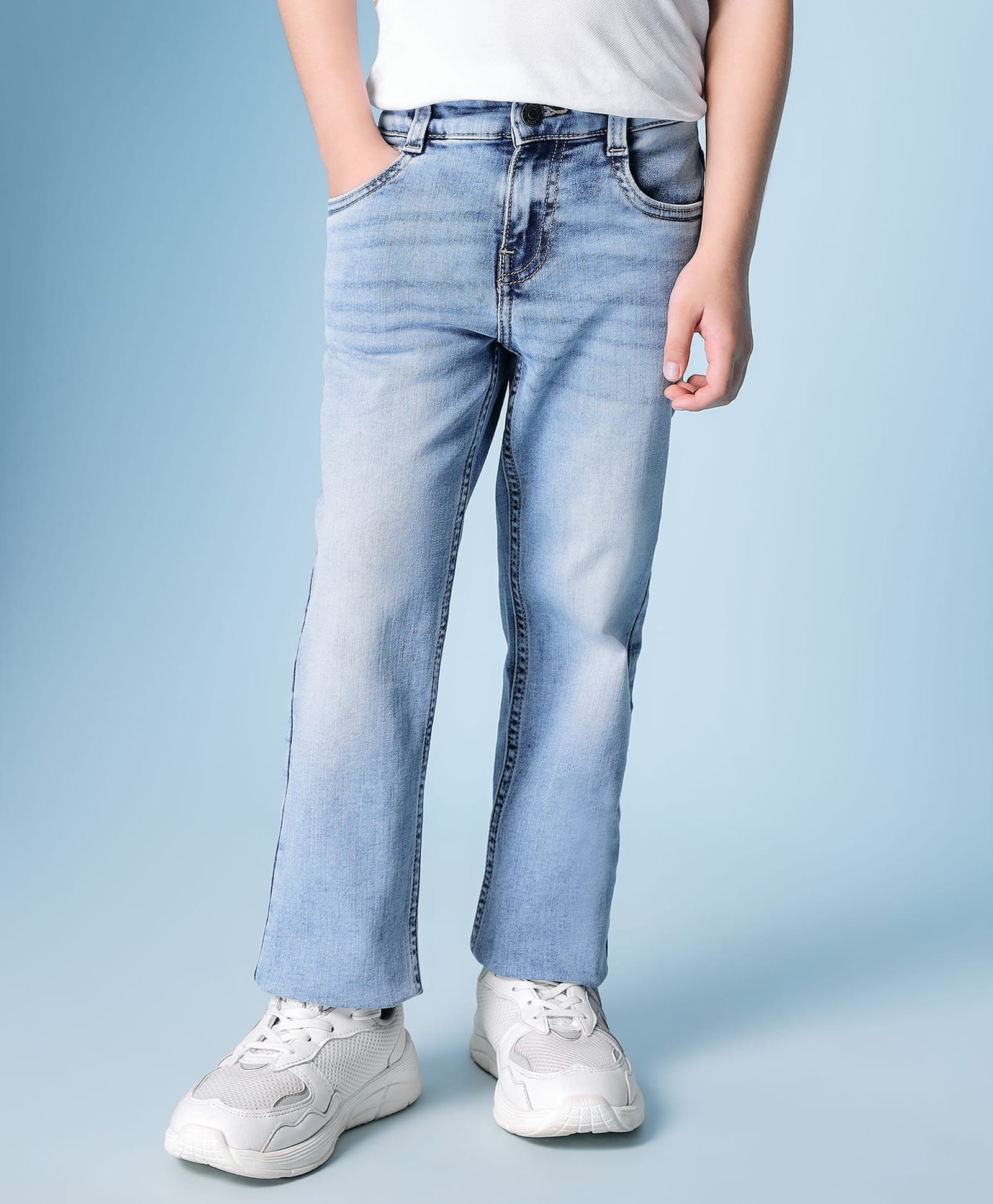 US Polo Assn Denim Knit Full Length Washed Jeans - Blue-picture-21