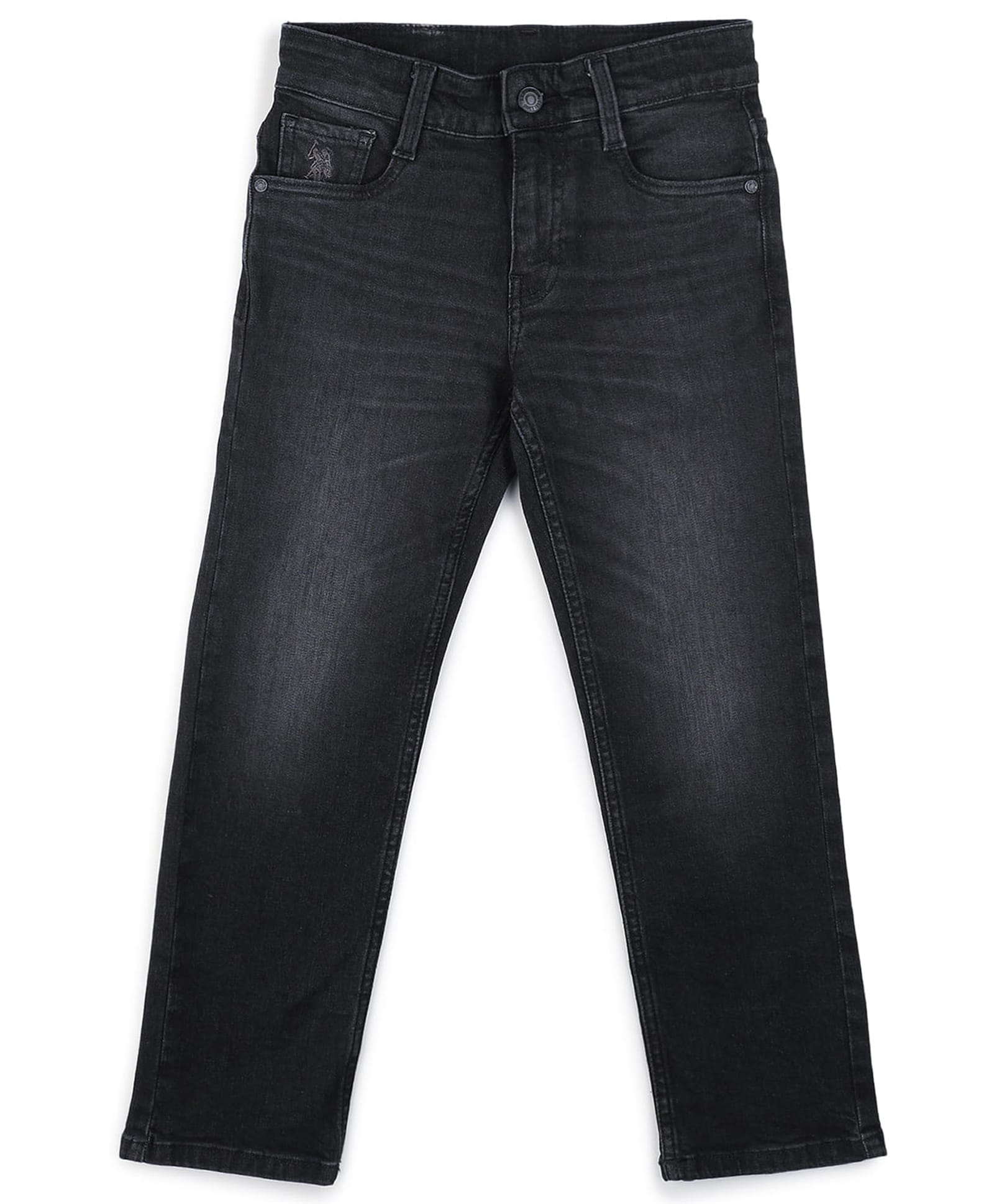US Polo Assn Denim Knit Full Length Washed Jeans - Black-picture-12