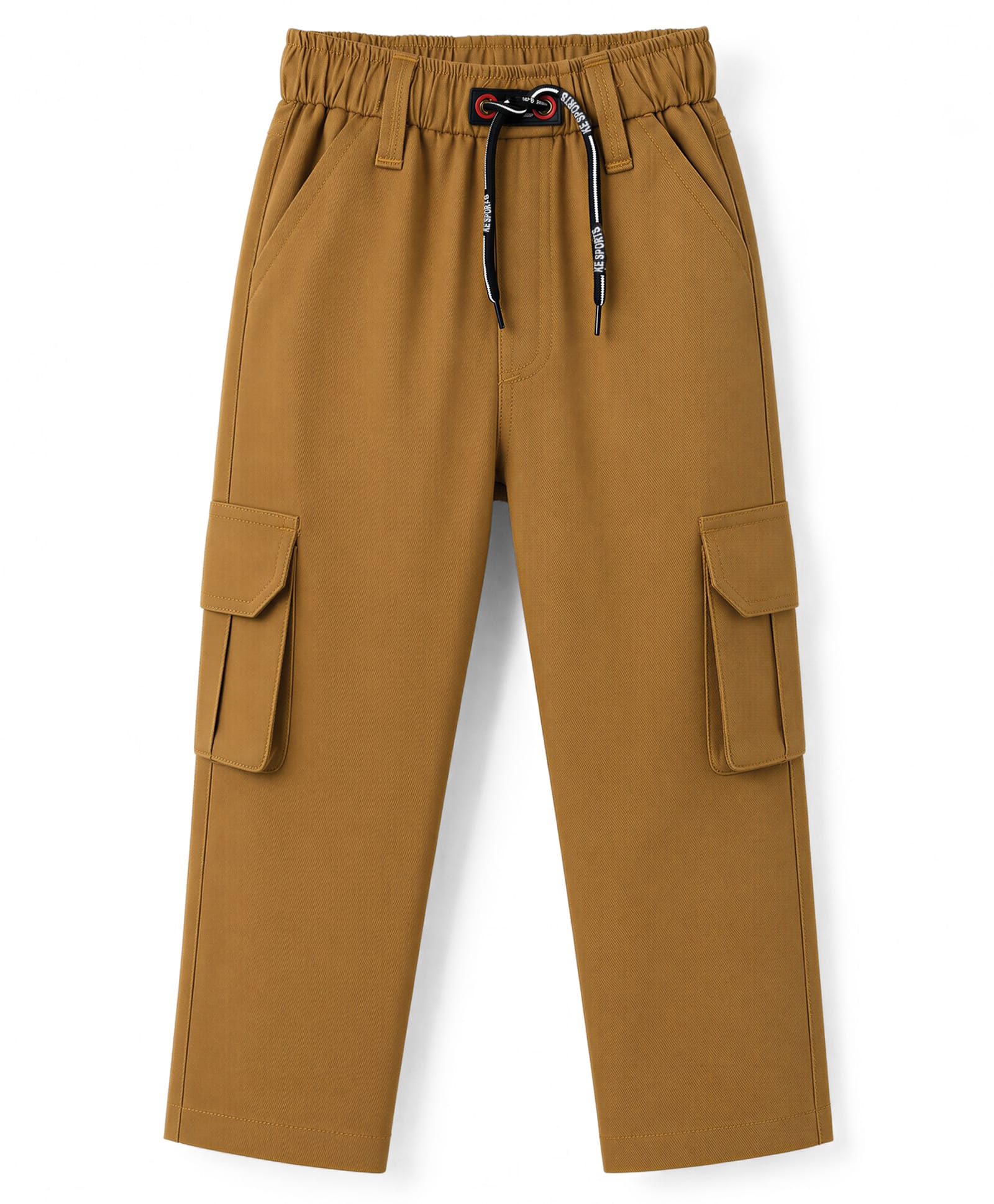 Rikidoos Cotton Woven Full Length Solid Colour Trouser Pant with Cargo Pockets - Brown-picture-21