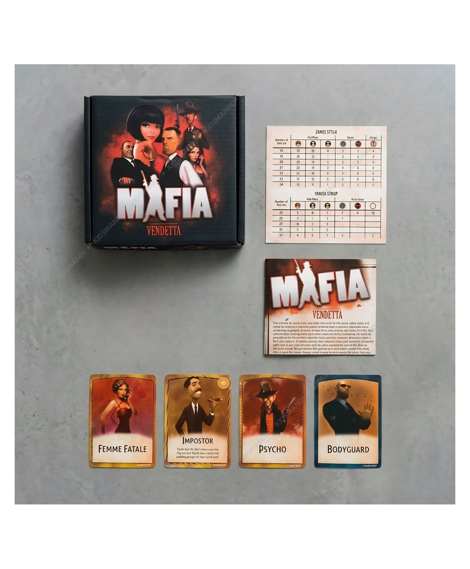 Kids Mandi Mafia Vendetta Strategy Card Board Game | Ultimate Social Deduction Party Game for Adults, Teens & Kids | Fun Mystery Bluffing Game for Friends & Family (7-17 Players)-image-3