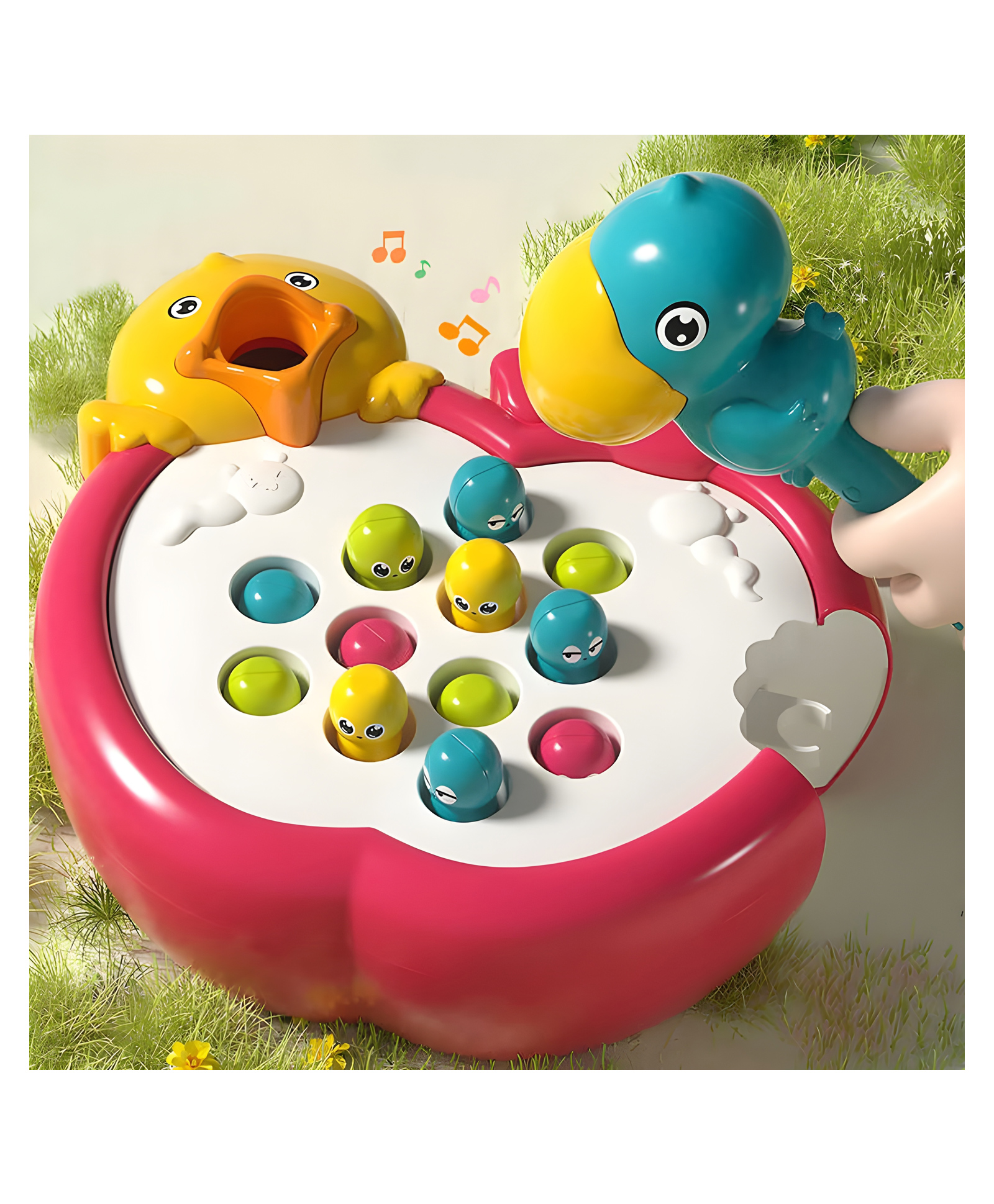 YAMAMA Magnetic Worm Game Toys for Kids, Electronic Interactive Worm Board Game, Interactive Worm Catch Game Durable Electronic Fishing Toy with Sound for Family Play - Multicolor-image-18