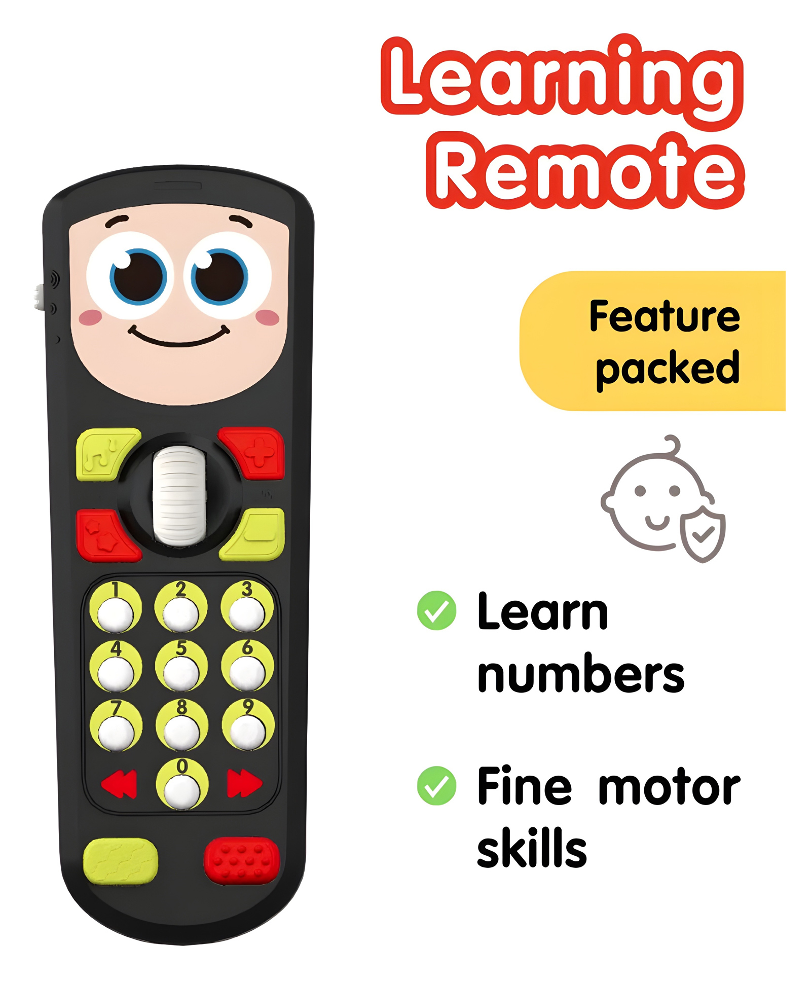 YAMAMA Musical Learning And Count Remote Toys, Baby Remote Control Toy, Realistic Toddler TV Remote, Early Education Learning Remote Kids Infant Baby Toys - Multicolor-image-39