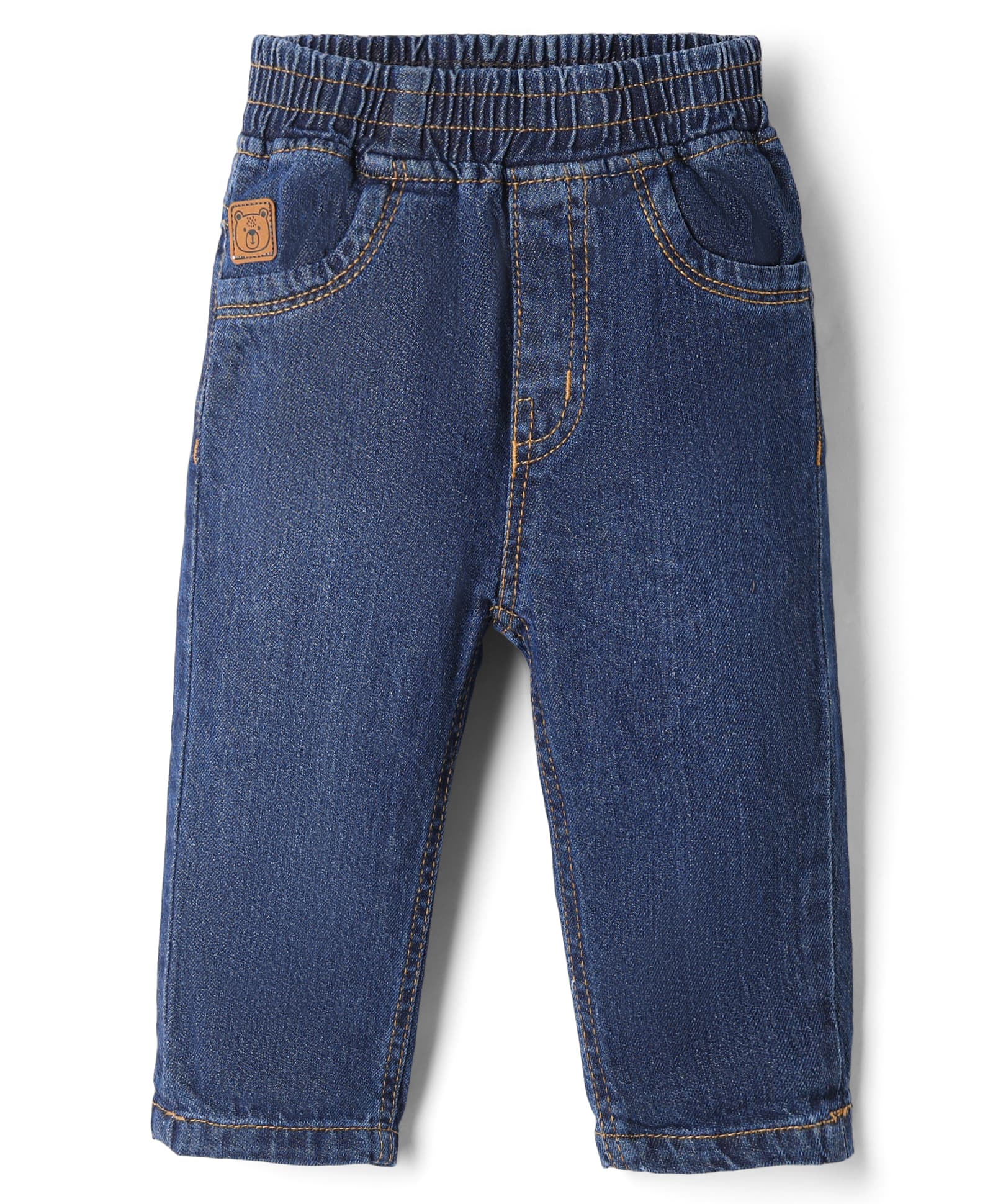 Little Kangaroos Denim Full Length Solid Jeans - Navy Blue-picture-32