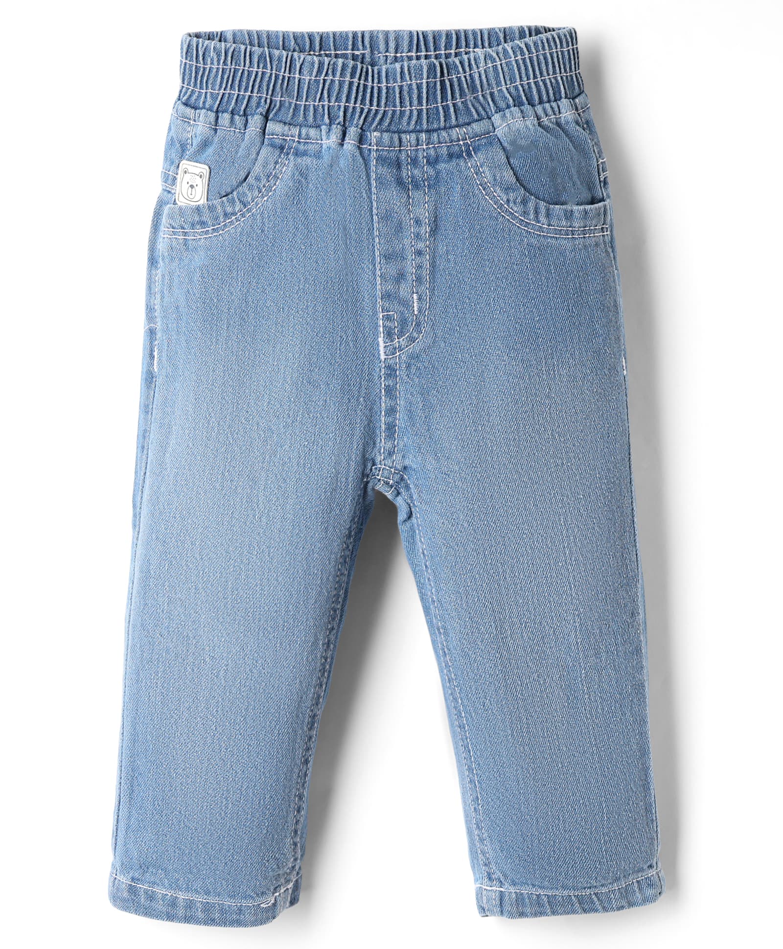 Little Kangaroos Denim Full Length Solid Jeans - Light Blue-picture-33
