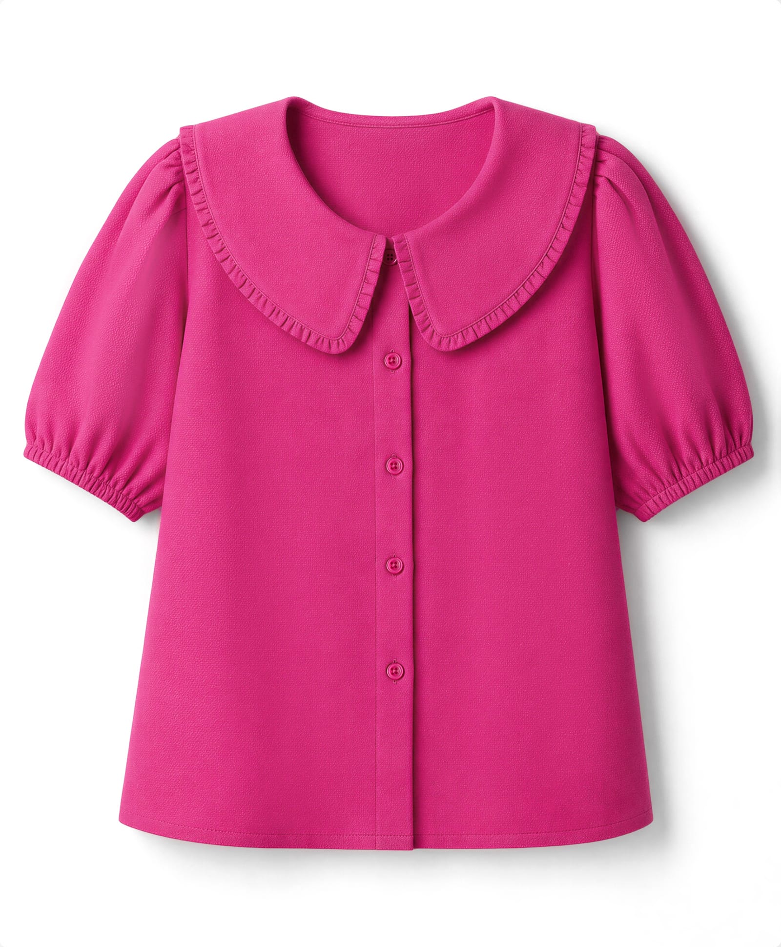 Pine Kids Woven Tops with Half Sleeves - Pink-image-15