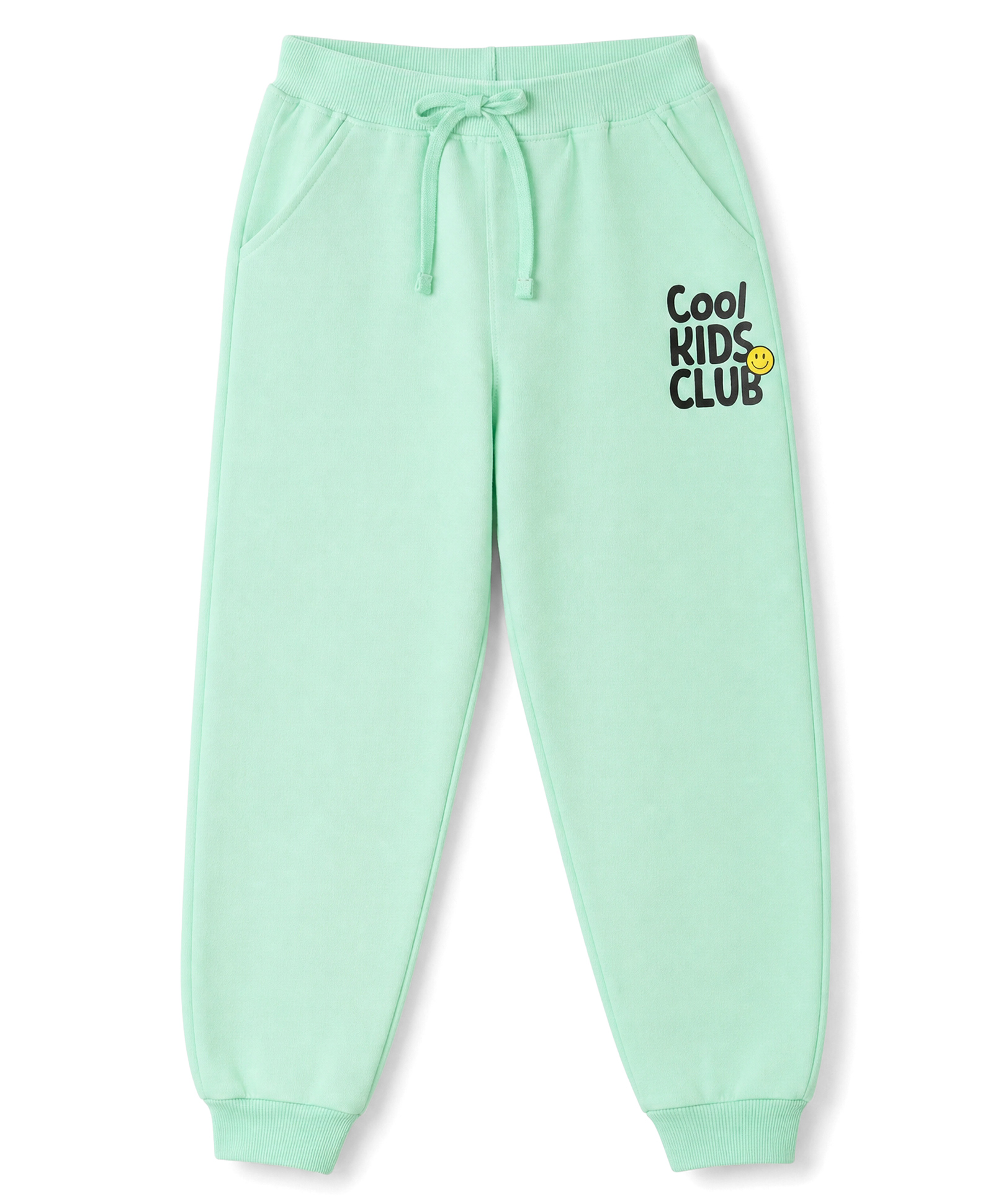 Babyhug Cotton Terry Knit Full Length Lounge Pants With Text Print - Light Green-picture-35