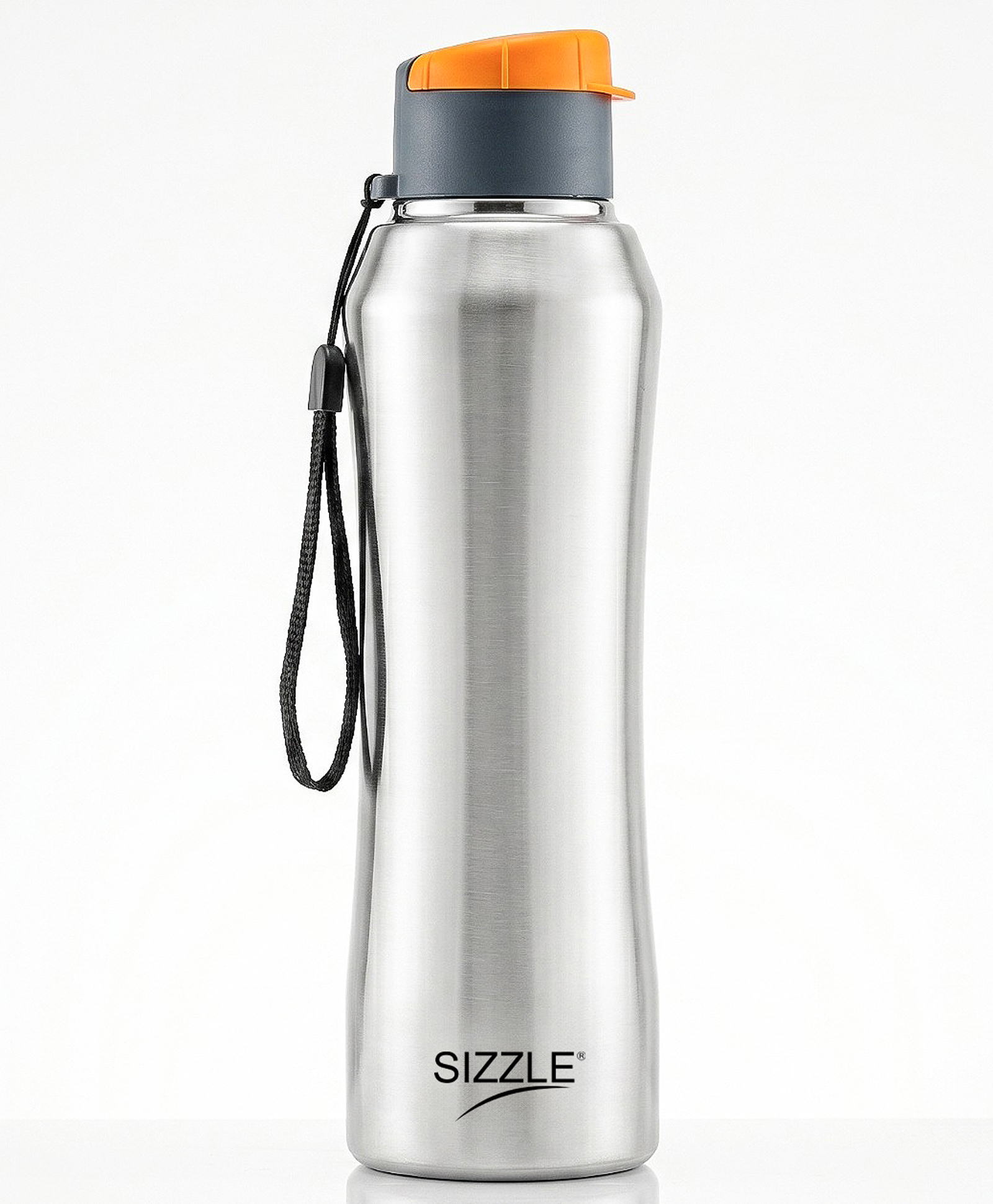 Sizzle Trekker Stainless Steel Sports Water Bottle 1000 ml | Single Wall, Leak Proof Flip Top Lid, Light Weight, BPA Free | For School, Office, Gym, Travelling | Orange-image-37